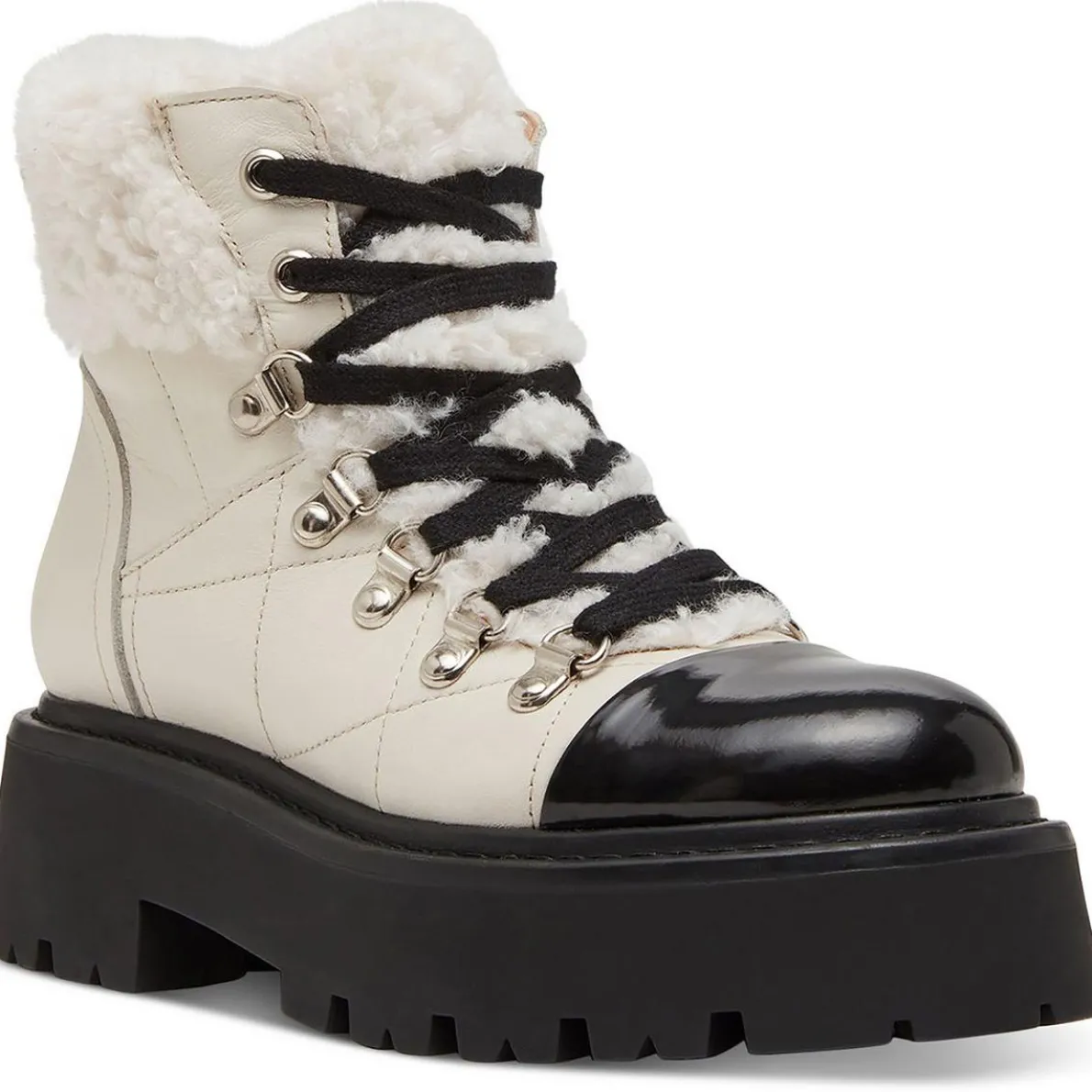 Reyen Leather Faux Fur Lined Shearling Boots