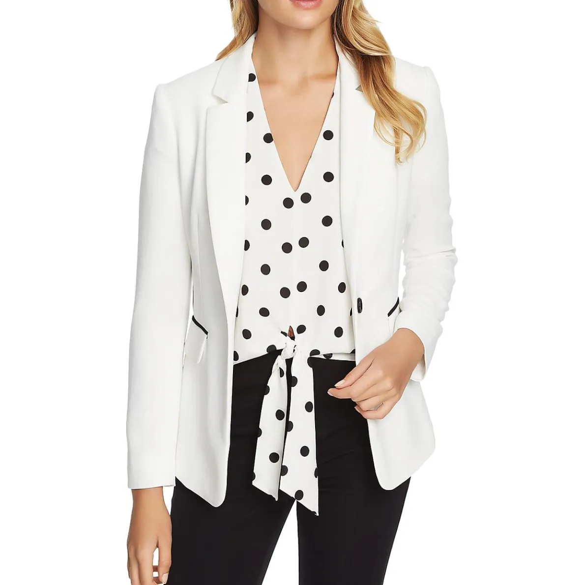 Contrast Trim Suit Separate Blazer