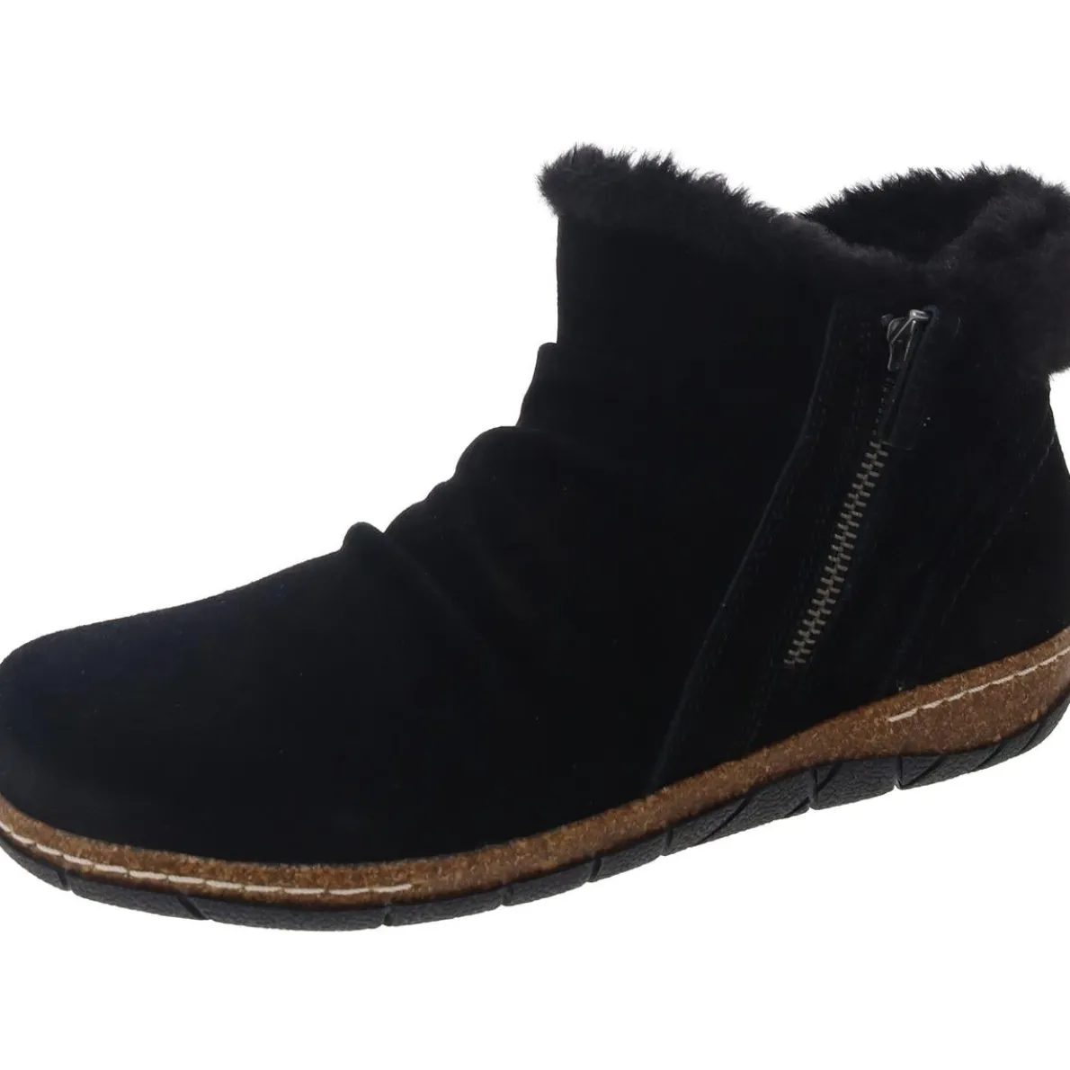 Faux Fur Faux Suede Booties