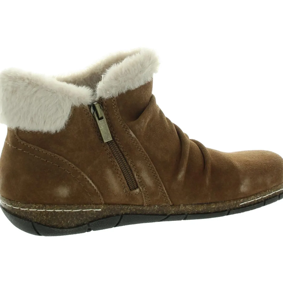 Faux Fur Faux Suede Booties