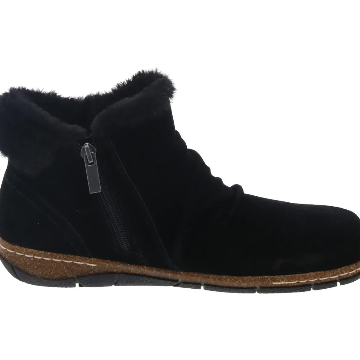 Faux Fur Faux Suede Booties