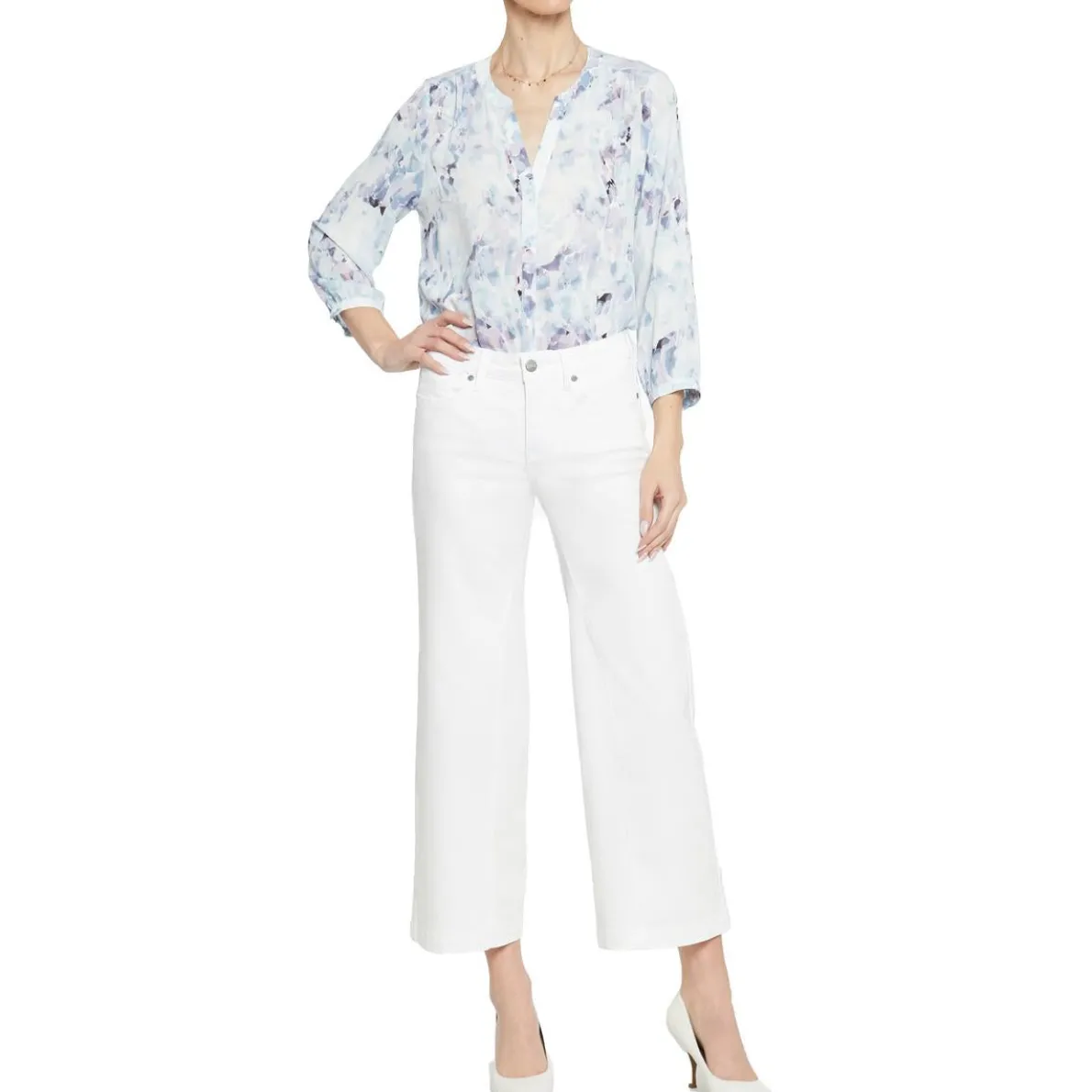 Solid Cotton Ankle Pants