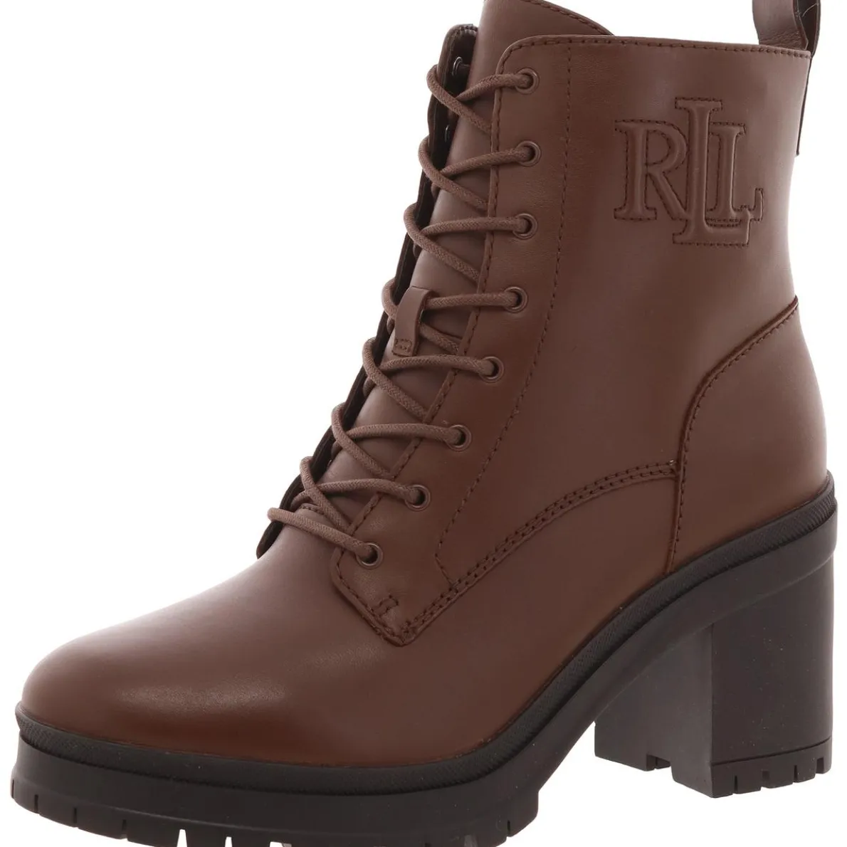 CAMERON-BO-BTE Lace-Up Leather Motorcycle Boots