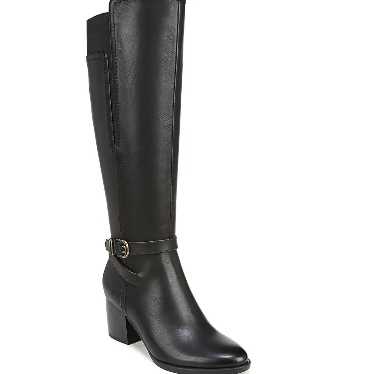 Uptown Faux Leather Wide Calf Knee-High Boots