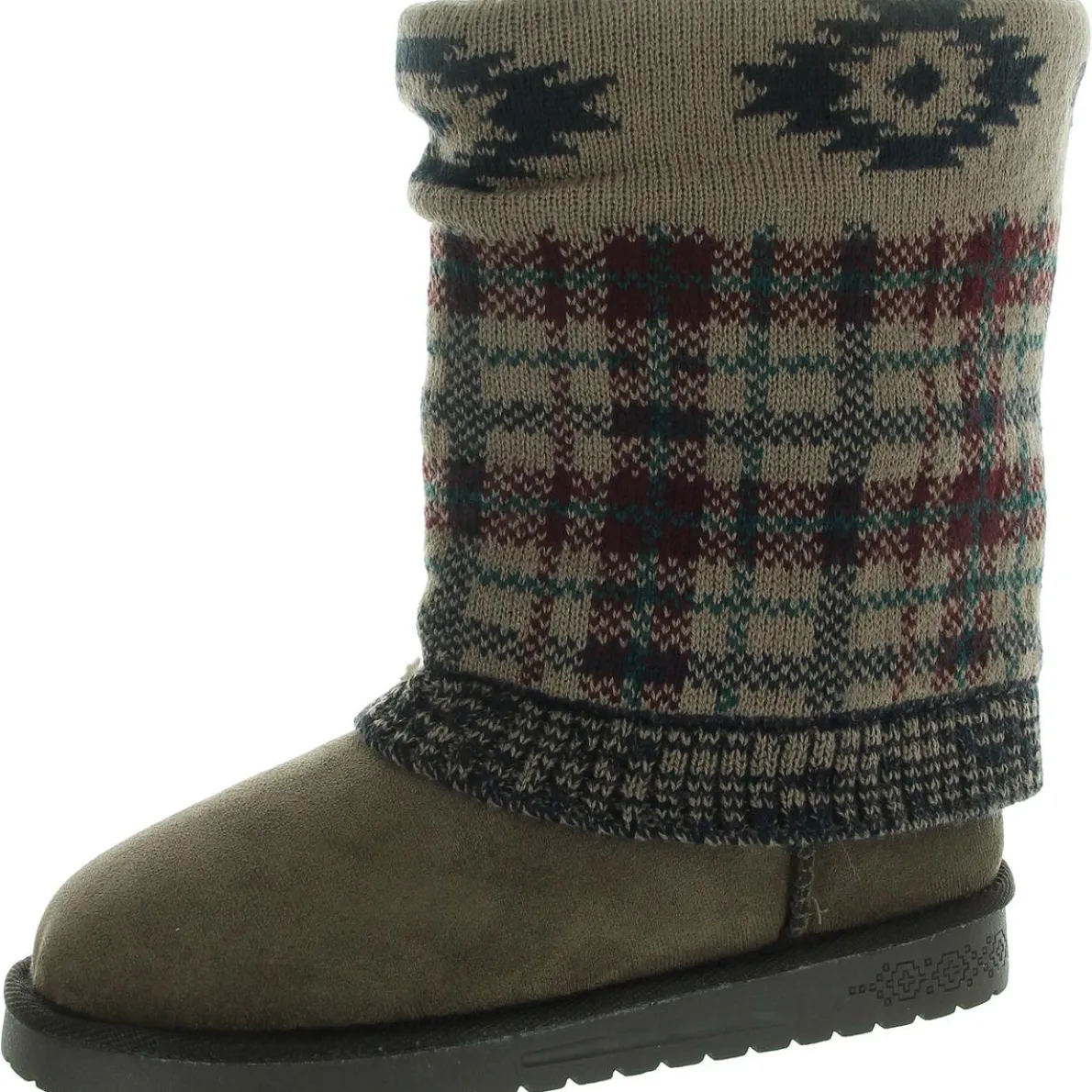 Plaid Cuffed Winter & Snow Boots