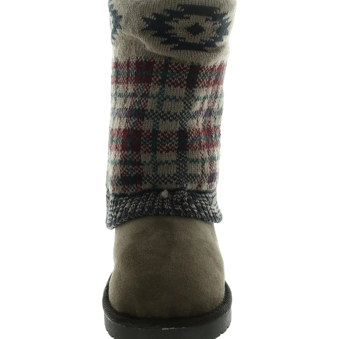 Plaid Cuffed Winter & Snow Boots