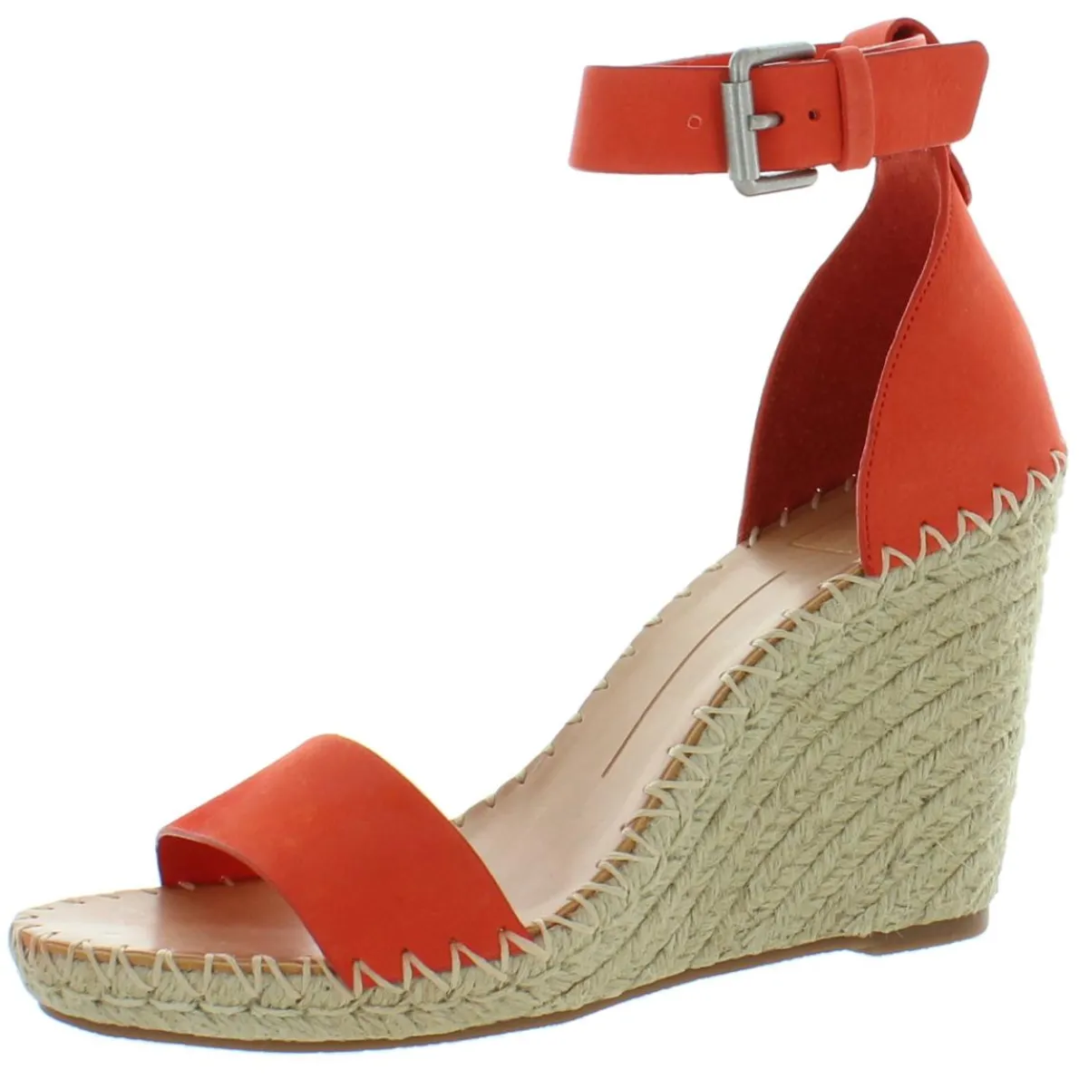 Noor Leather Ankle Espadrille Heels