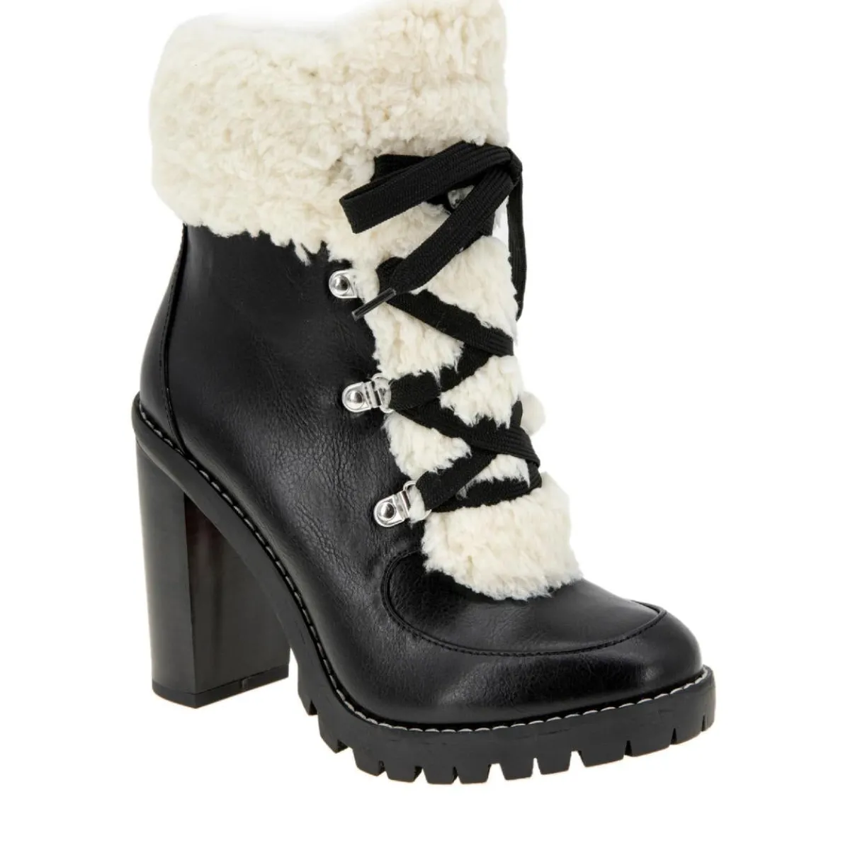 Palli Faux Suede Ankle Combat & Lace-up Boots