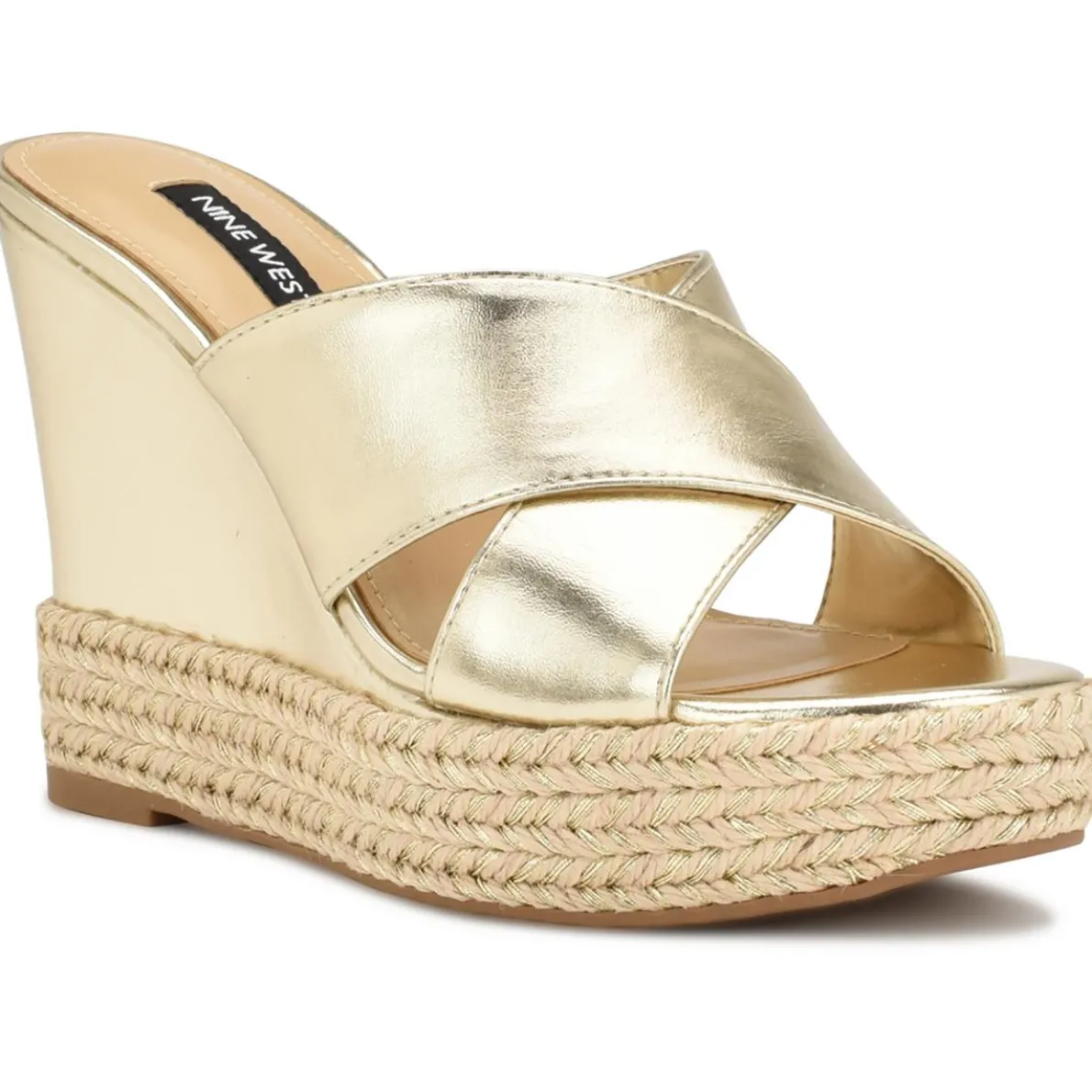 Hues 3 Slip On Open Toe Wedge Sandals
