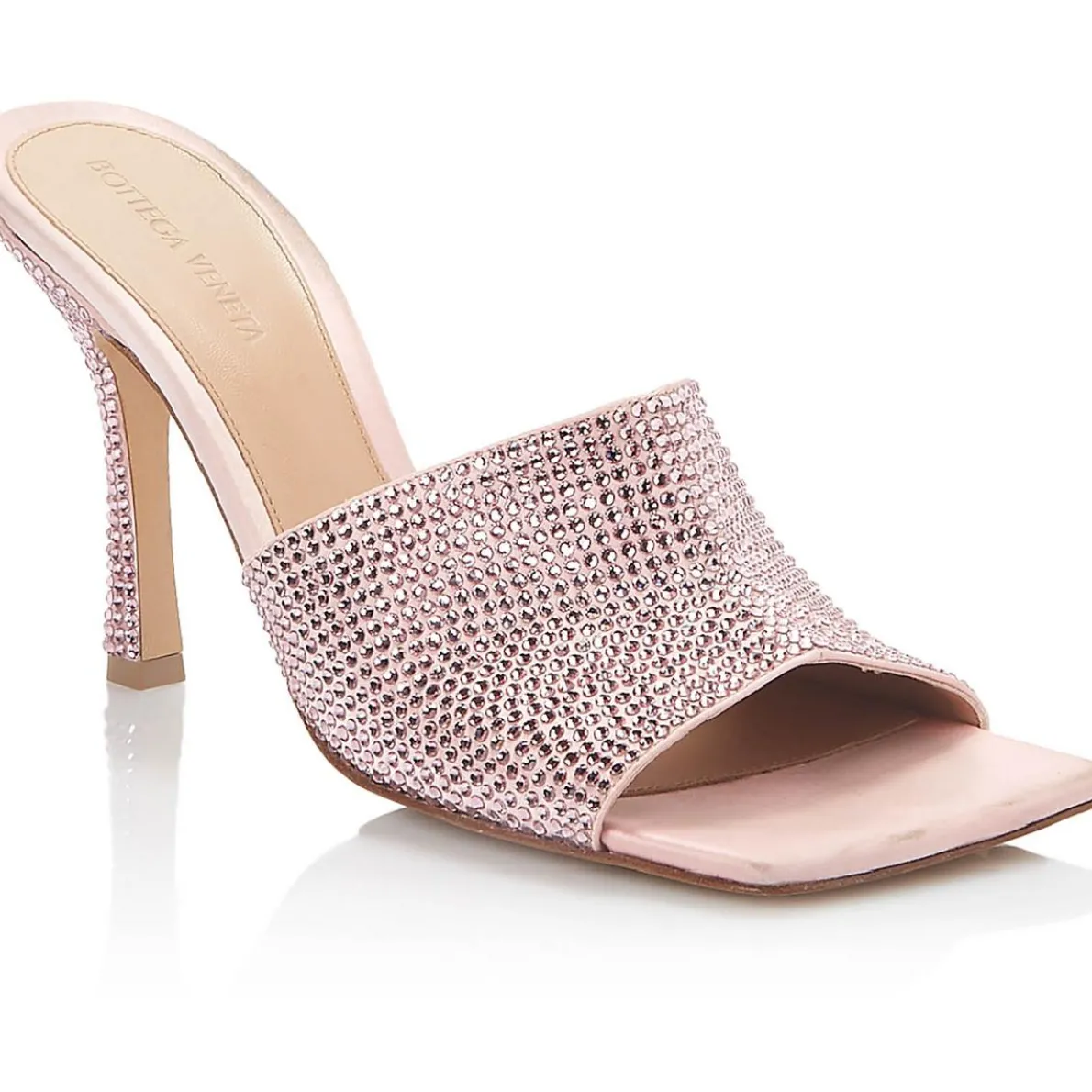 Satin Slip On Heels