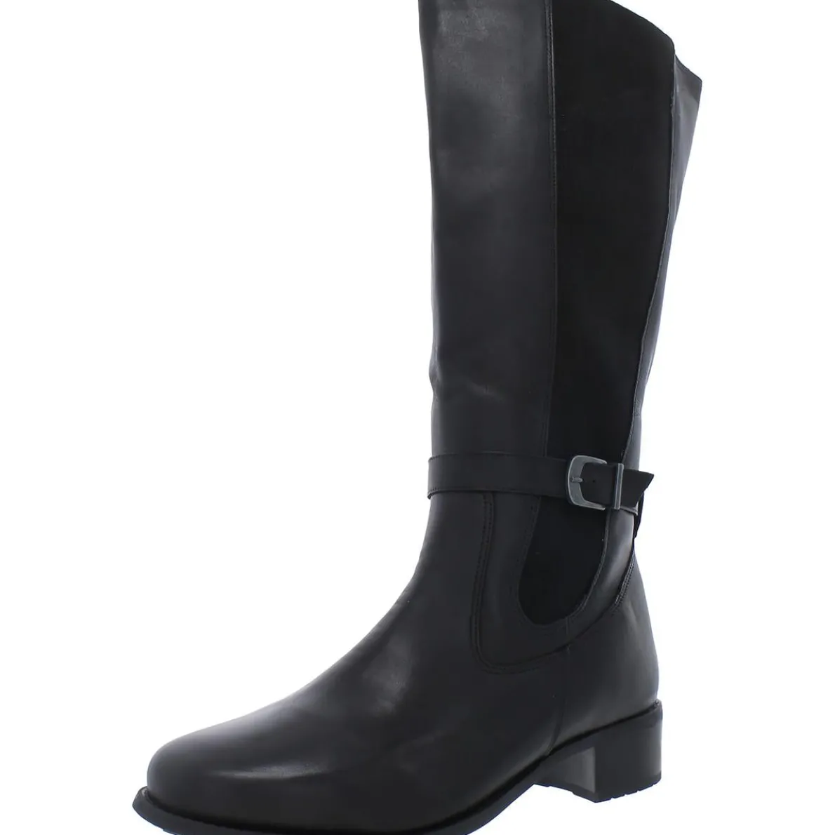 Allegria Leather Stacked Heel Knee-High Boots