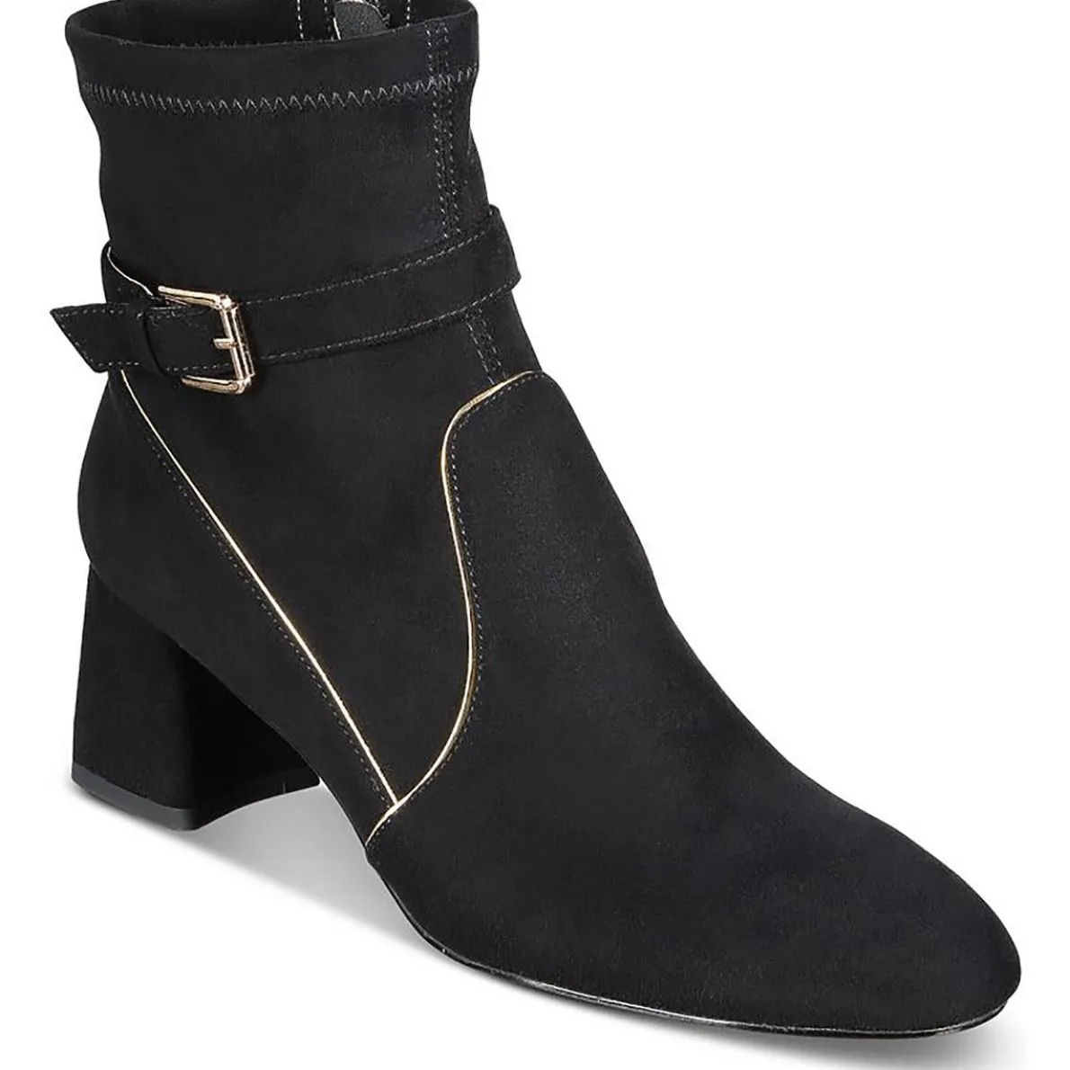 Donlea Faux Suede Block Heel Ankle Boots