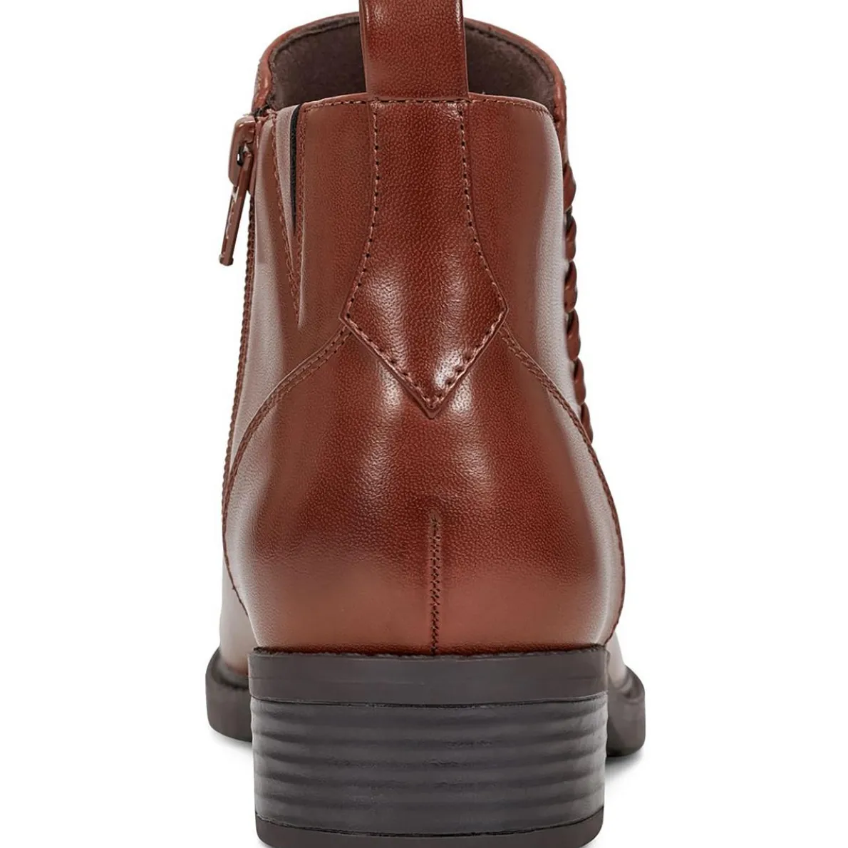 Lorand Faux Leather Zip Up Ankle Boots