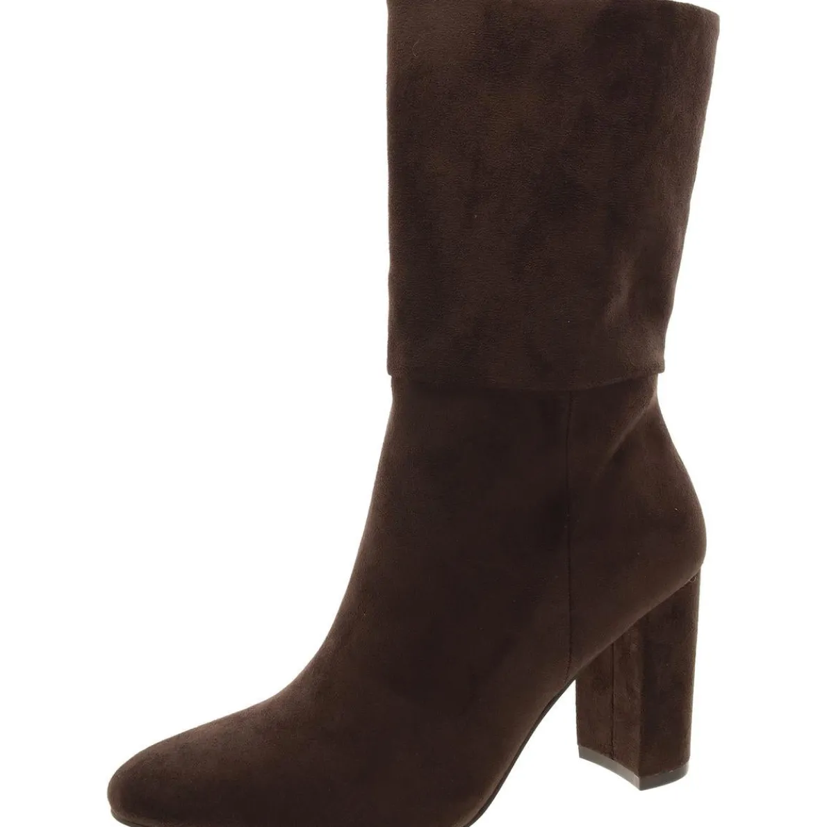 Billow Block Heel Zipper Mid-Calf Boots