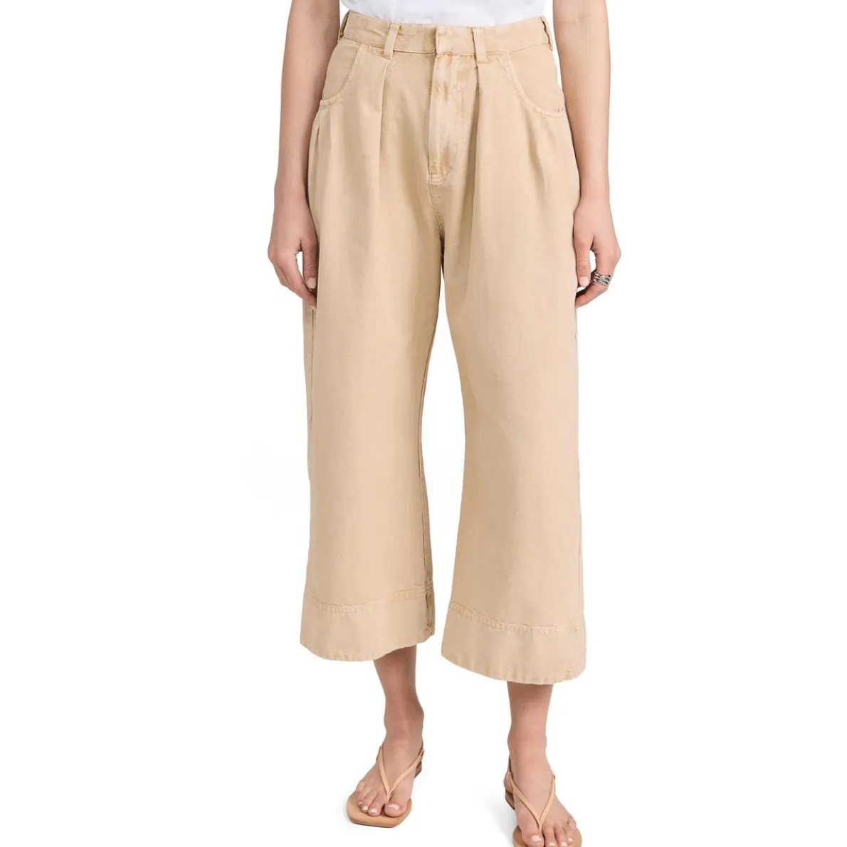 Sweet Talk Crop Cotton Wide Leg Pants