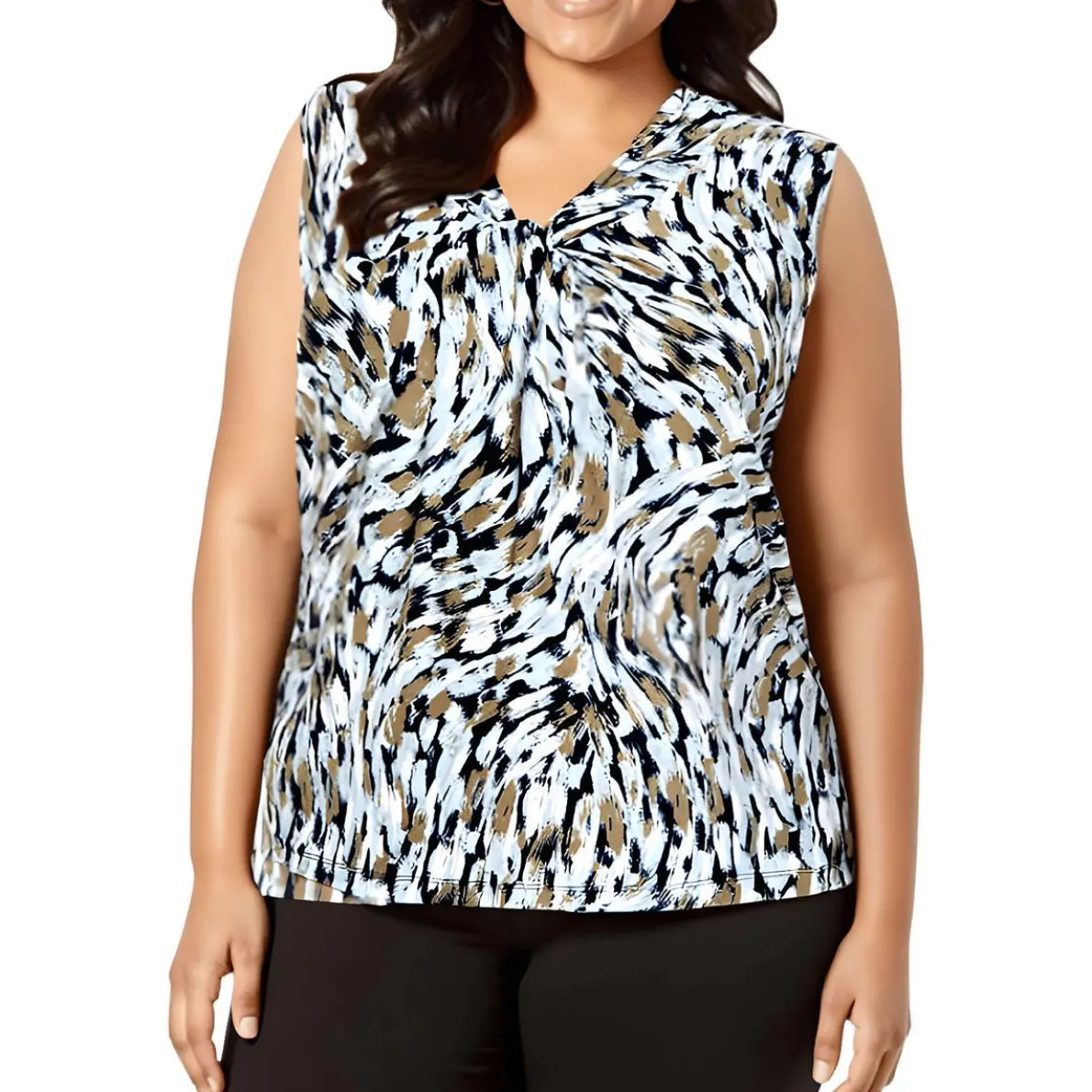 Plus Printed Blouse
