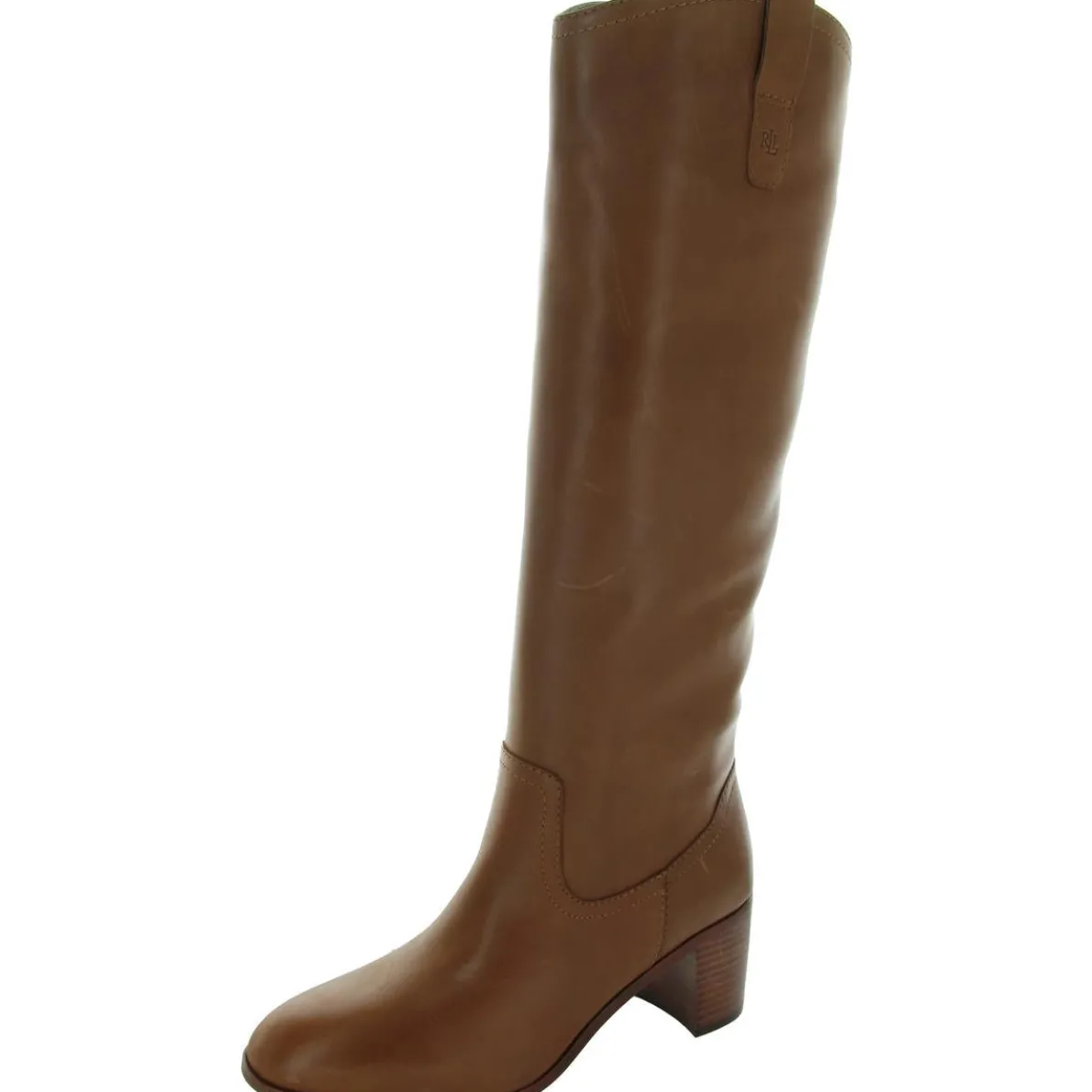 Clara Solid Leather Knee-High Boots