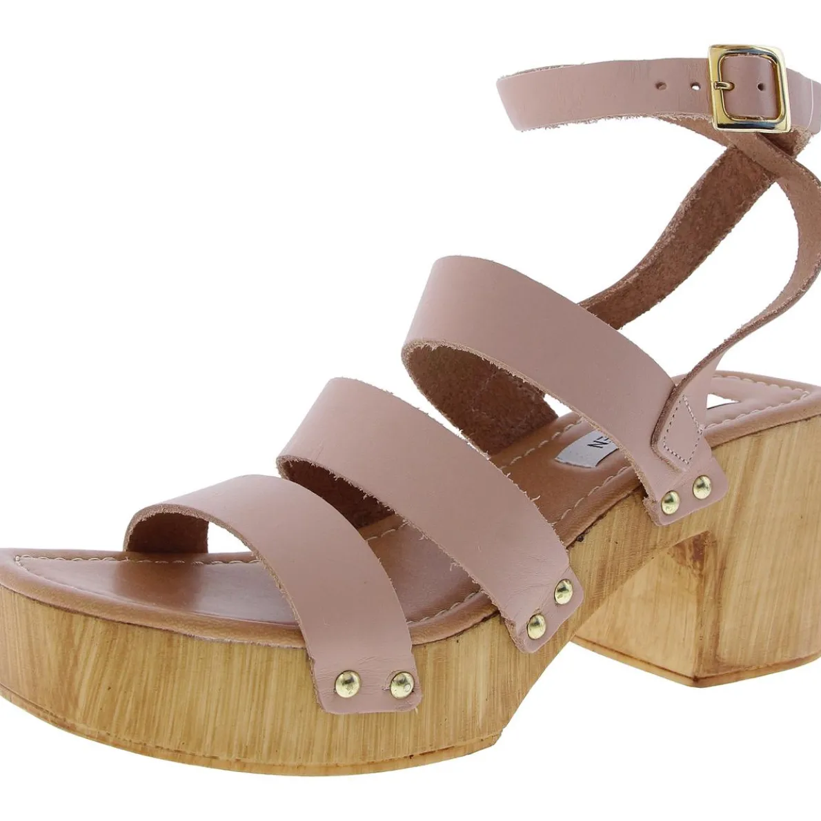 Cove Adjustable Leather Block Heel