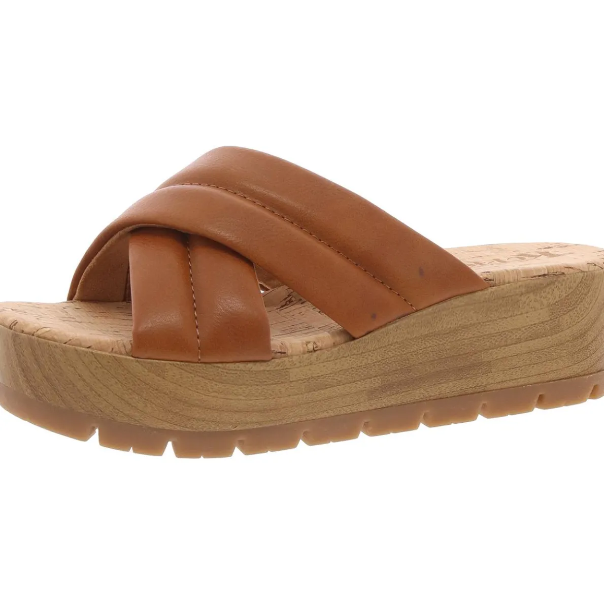 FAITHE Criss-Cross Wedge Sandals