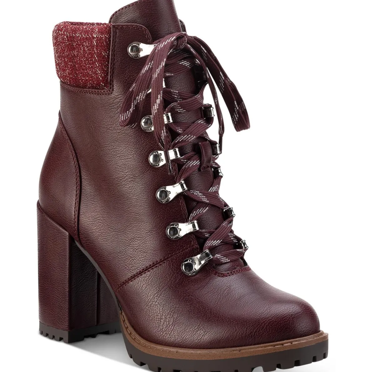 Octavia Faux Leather Ankle Combat & Lace-up Boots