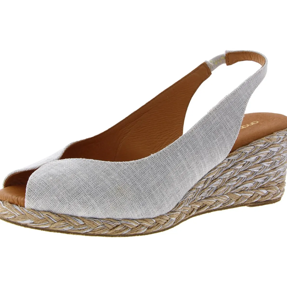 Audrey Canvas Shimmer Slingback Heels