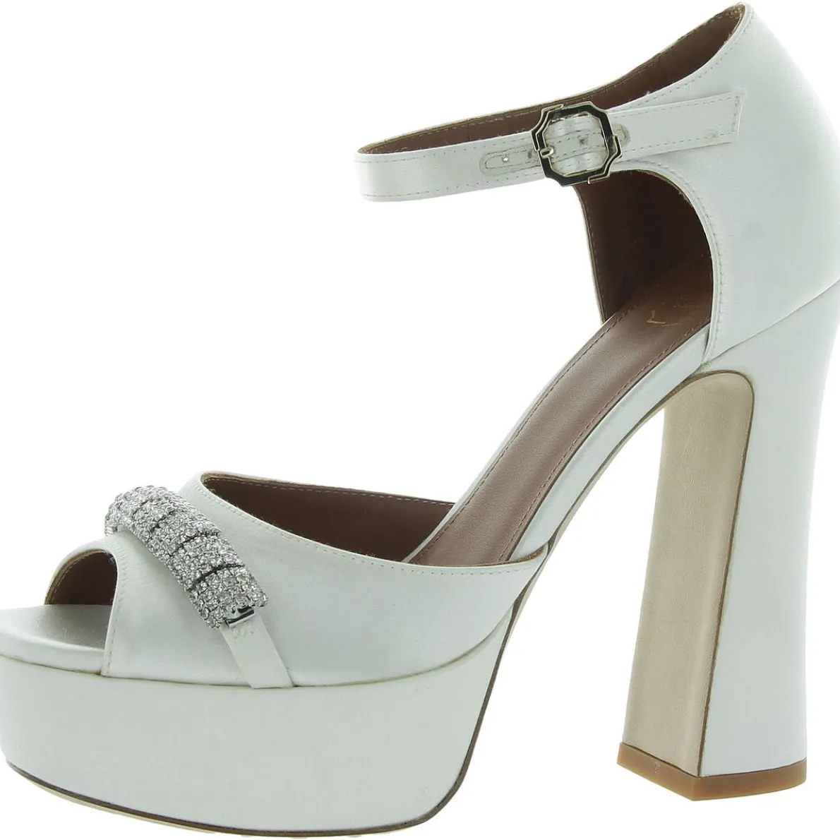 Yurika125 Slip On Peep Toe Platform Sandals