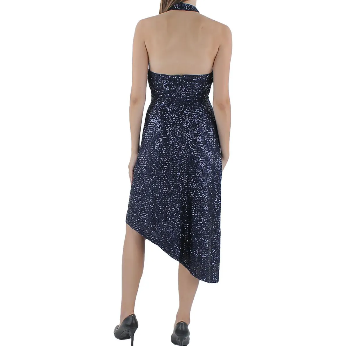 Halter Asymmetric Cocktail And Party Dress