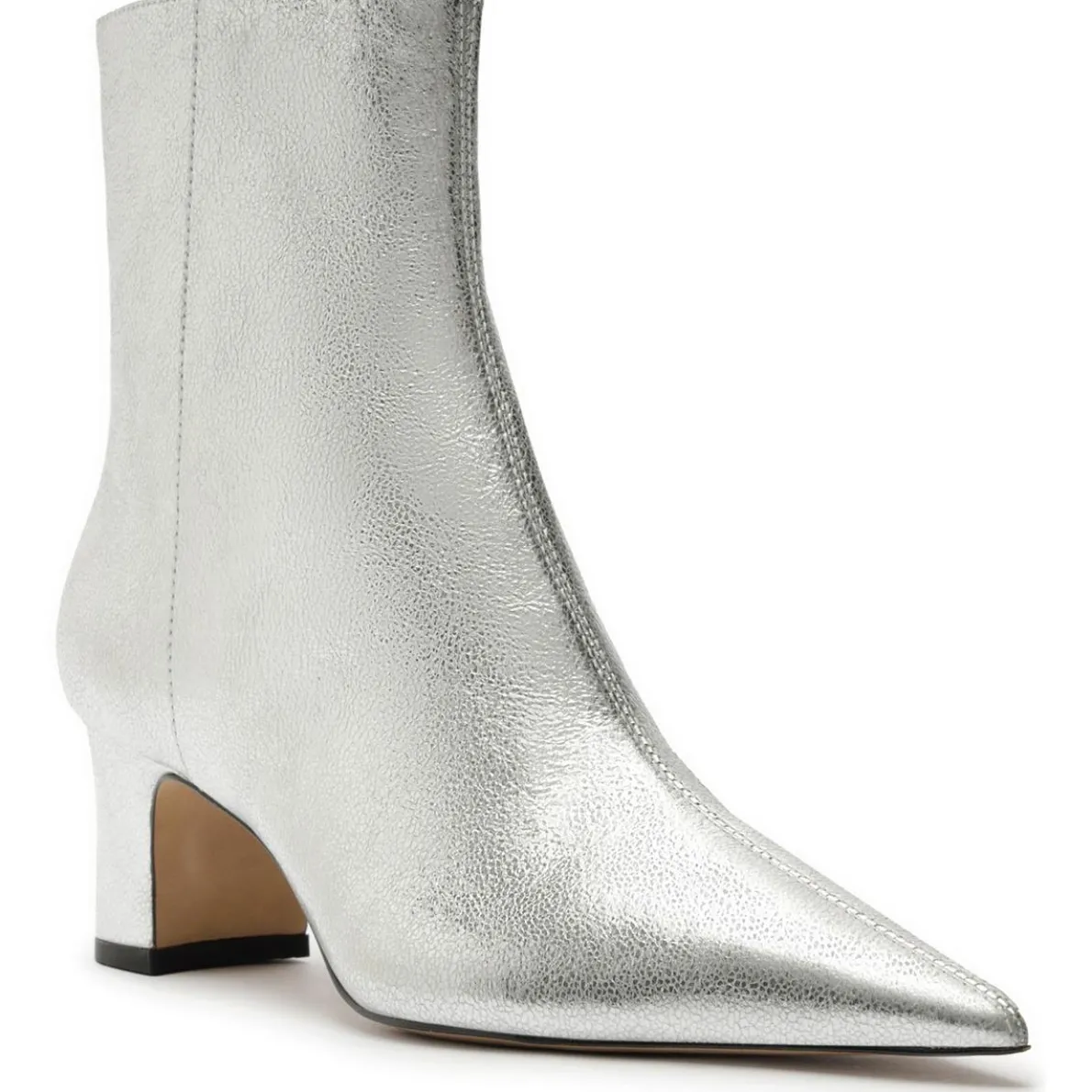 Leather Zip Up Ankle Boots