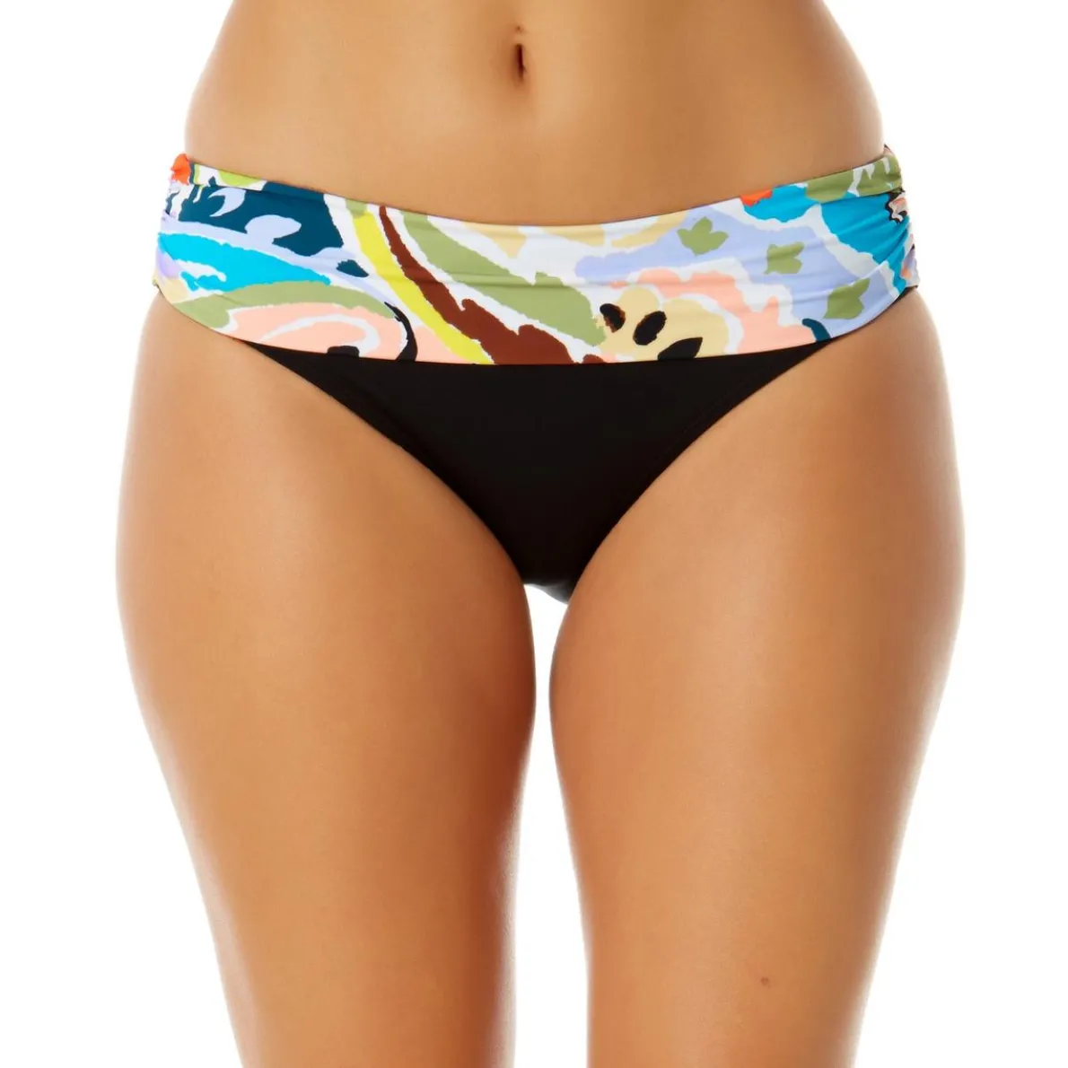 Printed Fold-Over Swim Bottom Separates