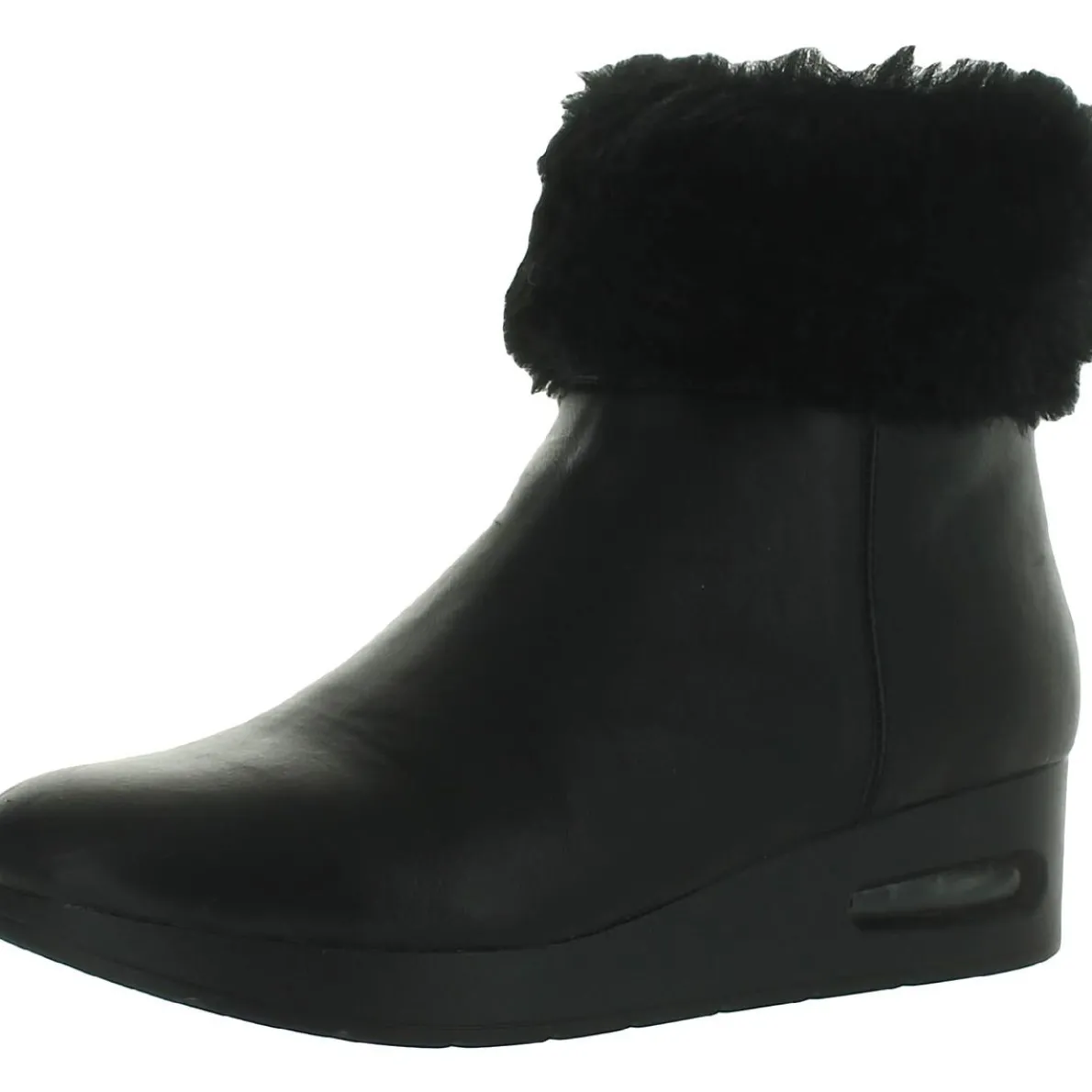 Abri Faux Leather Faux Fur Lined Booties