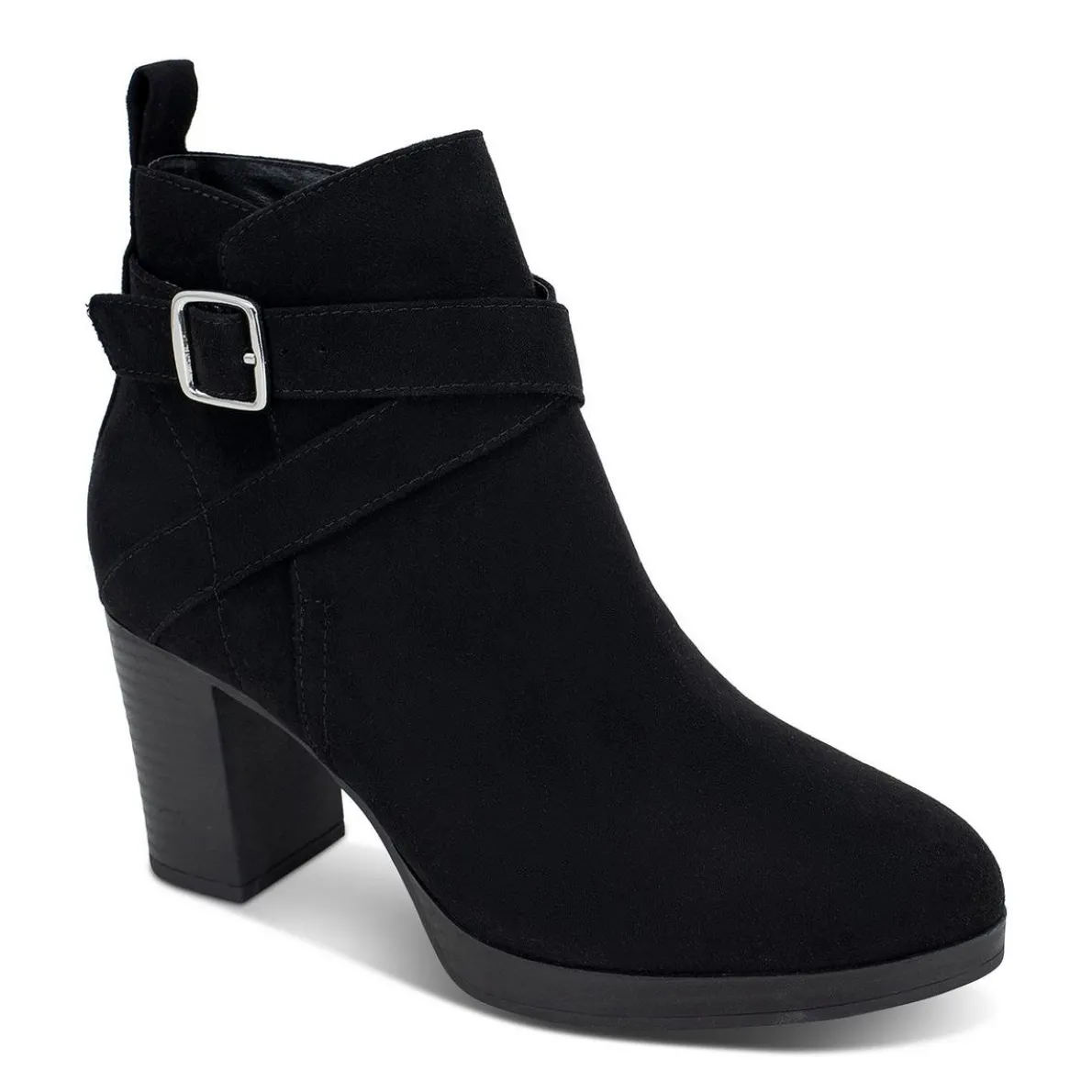Zaharaa Faux Suede Zipper Booties