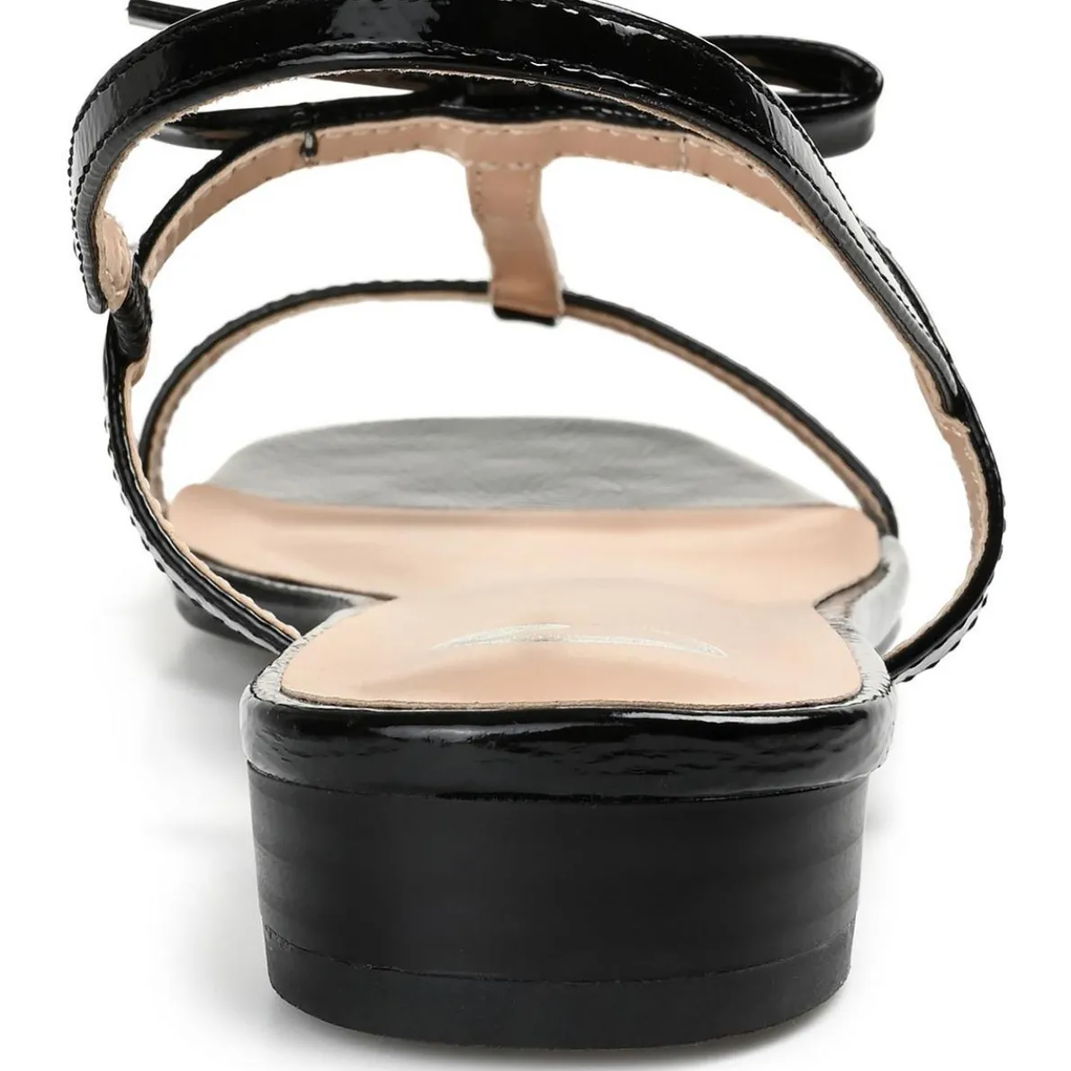 Zaidda Faux Leather Slip On Strappy Sandals