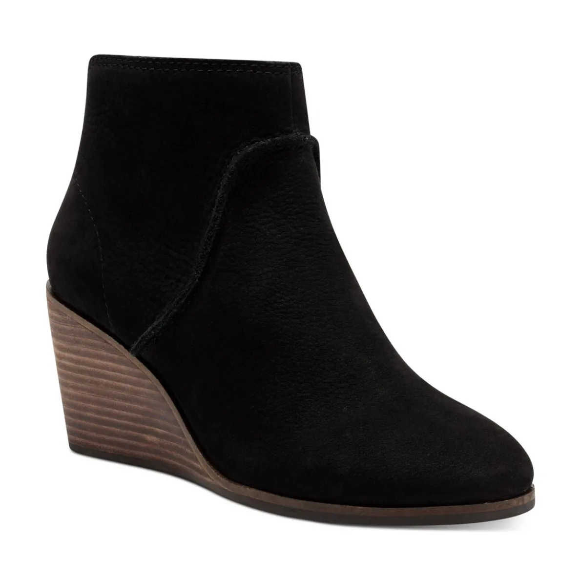 Zanta Leather Wedge Pull On Ankle Booties