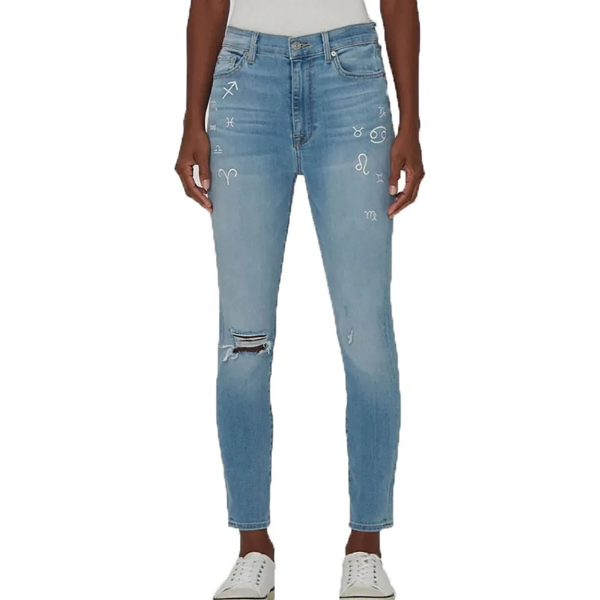 Distressed Denim Skinny Jeans