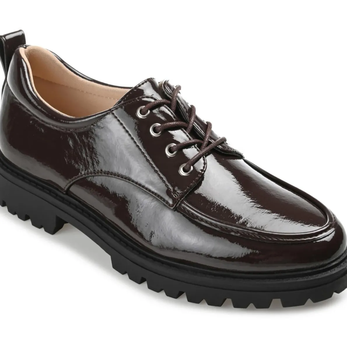 Zina Patent Lugged Sole Oxfords