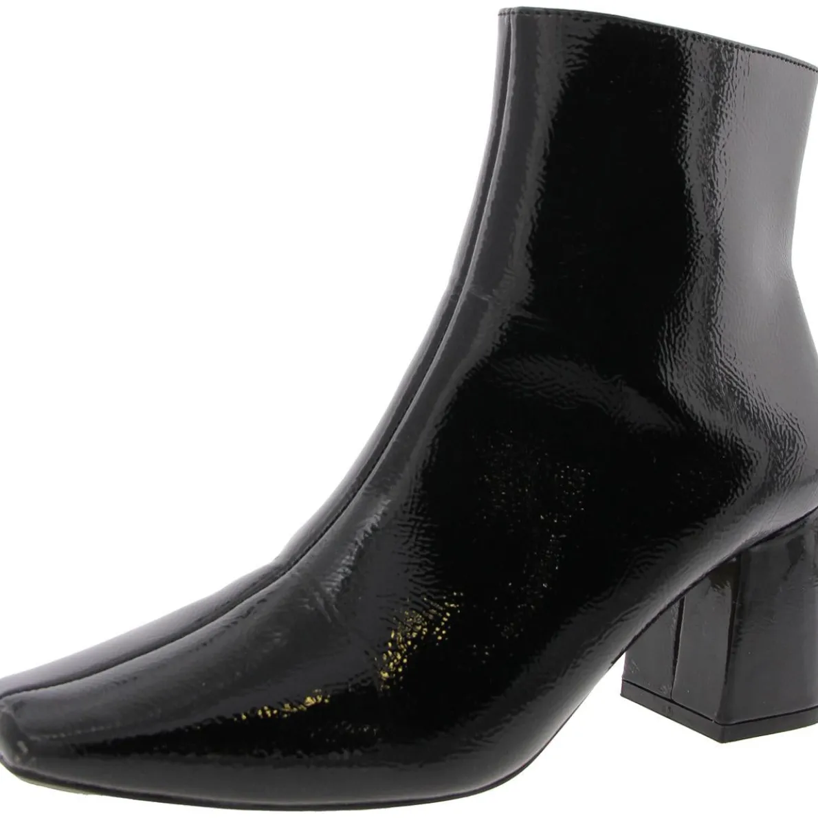 Zipper Faux Leather Mid-Calf Boots