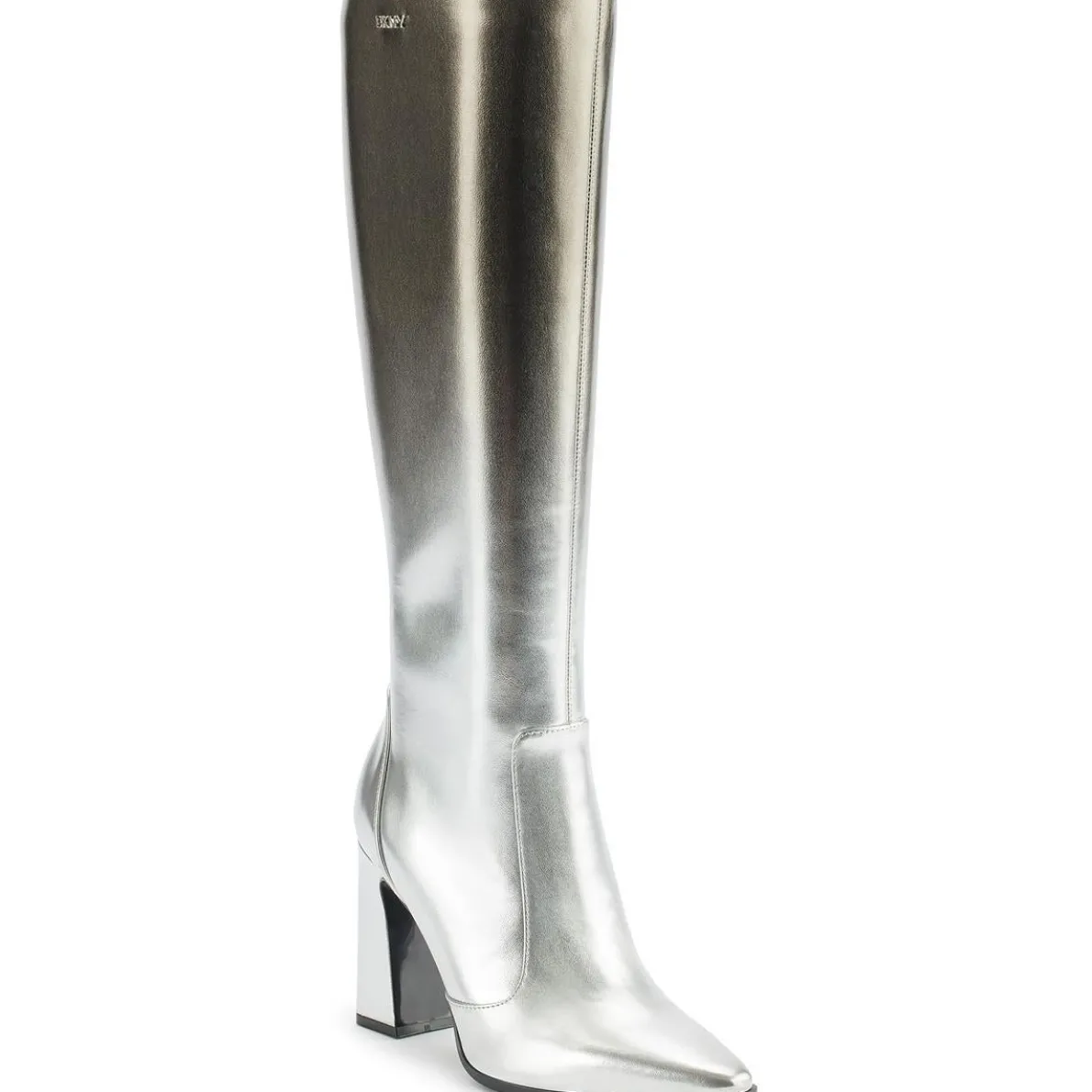 Zipper Faux Leather Knee-High Boots