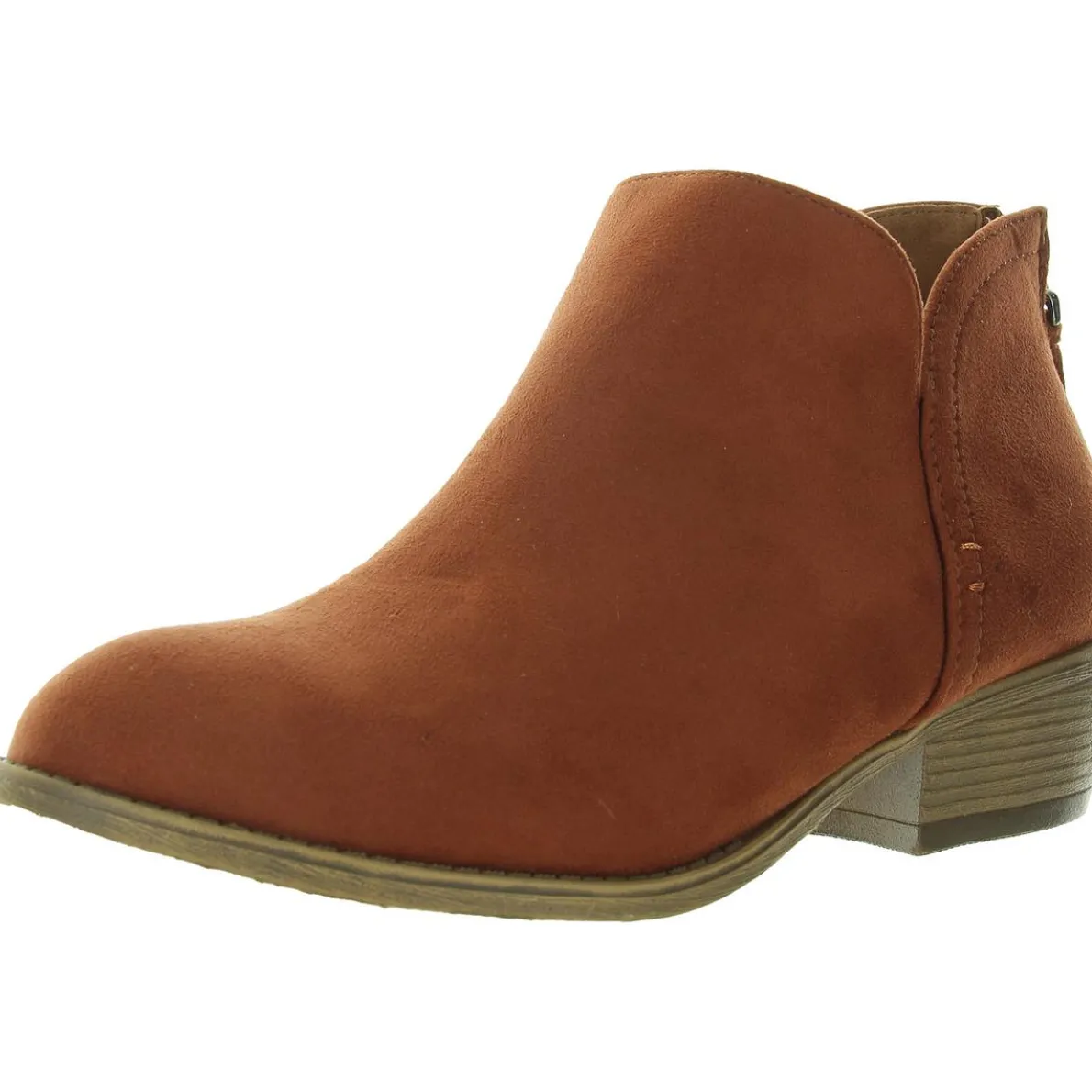Zipper Faux Leather Shooties
