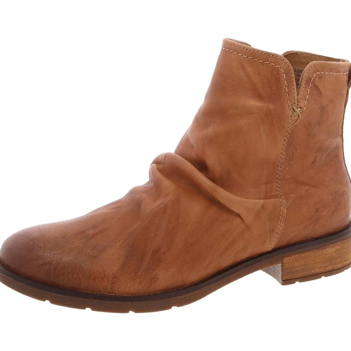 Zipper Faux Leather Ankle Boots