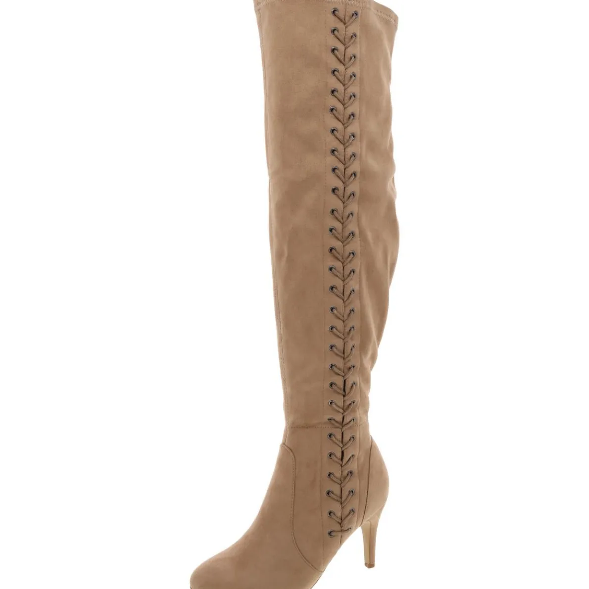 Zipper Faux Suede Over-The-Knee Boots
