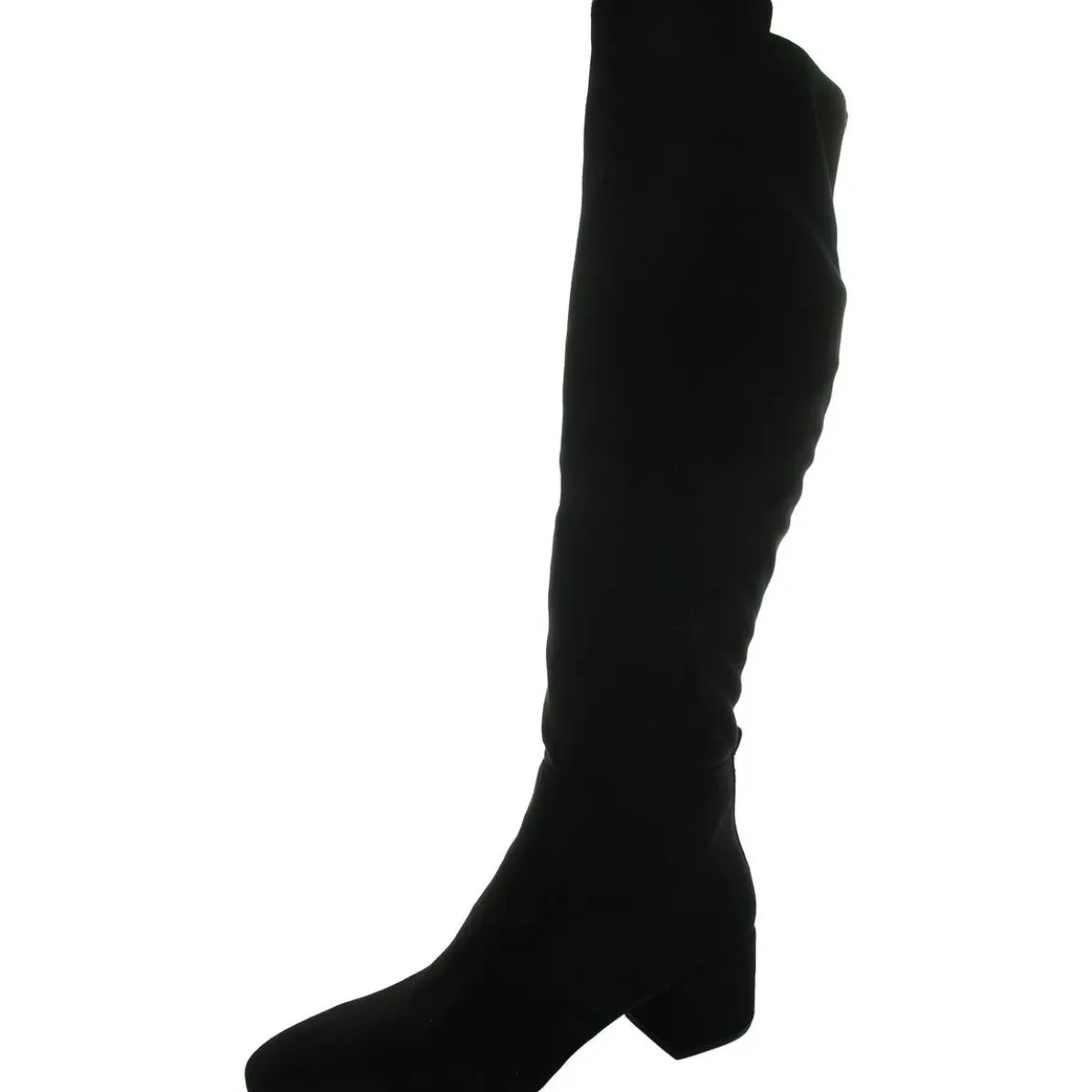 Zipper Faux Suede Knee-High Boots