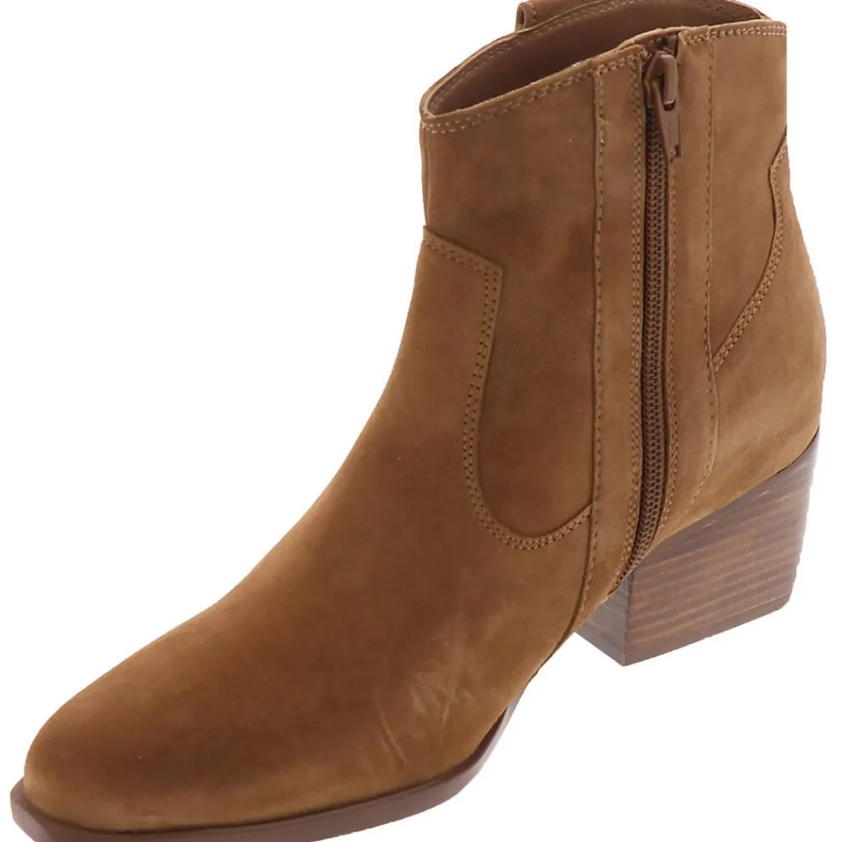 Zipper Leather Ankle Boots