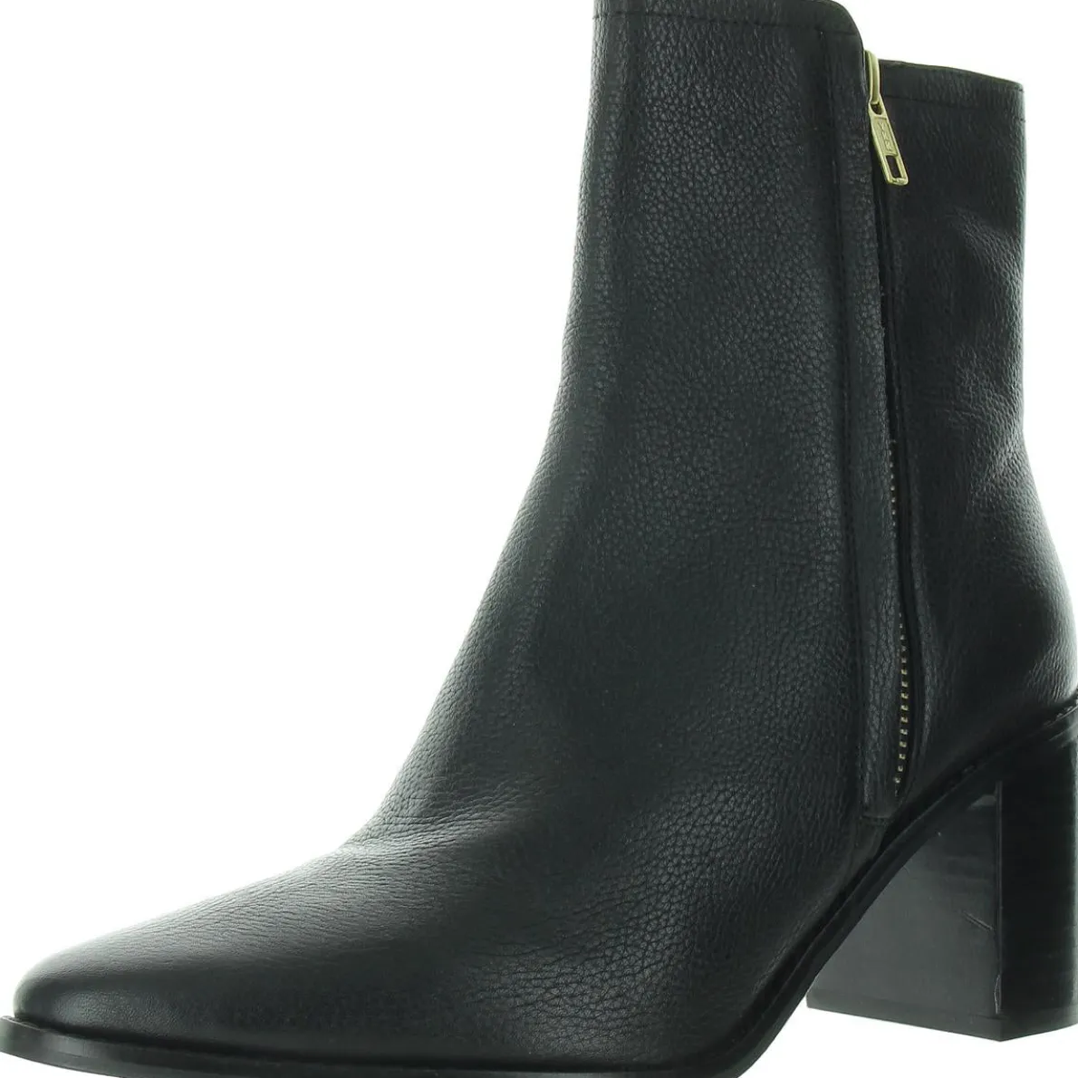 Zipper Leather Ankle Boots