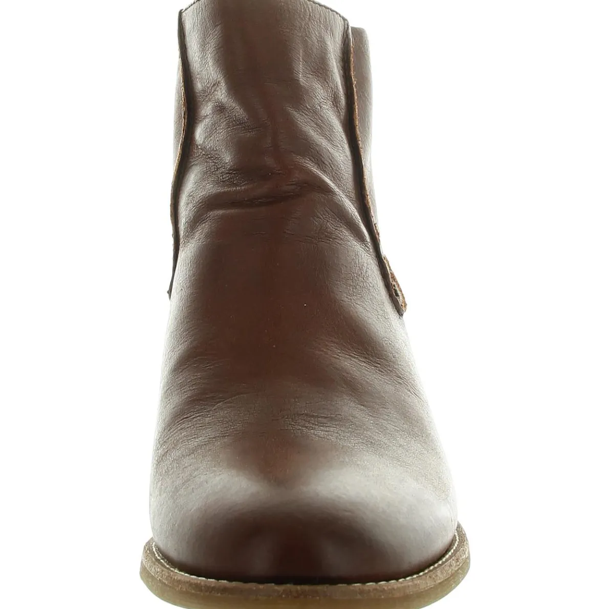 Zipper Leather Ankle Boots