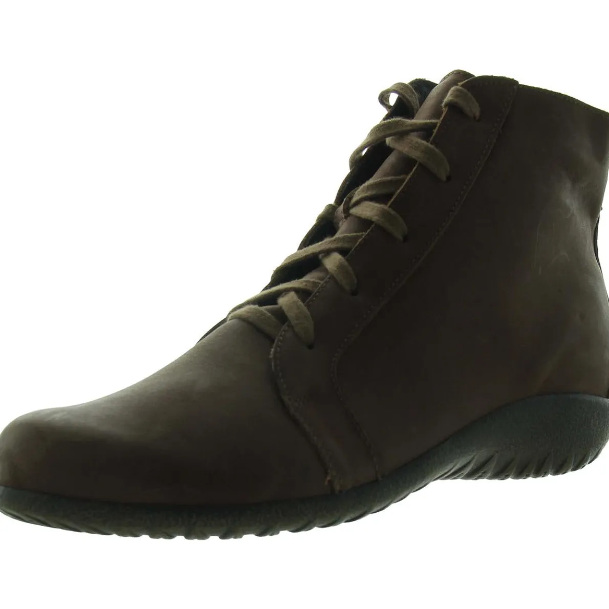 Zipper Leather Ankle Boots