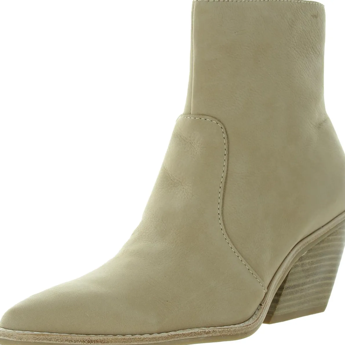 Zipper Leather Ankle Boots