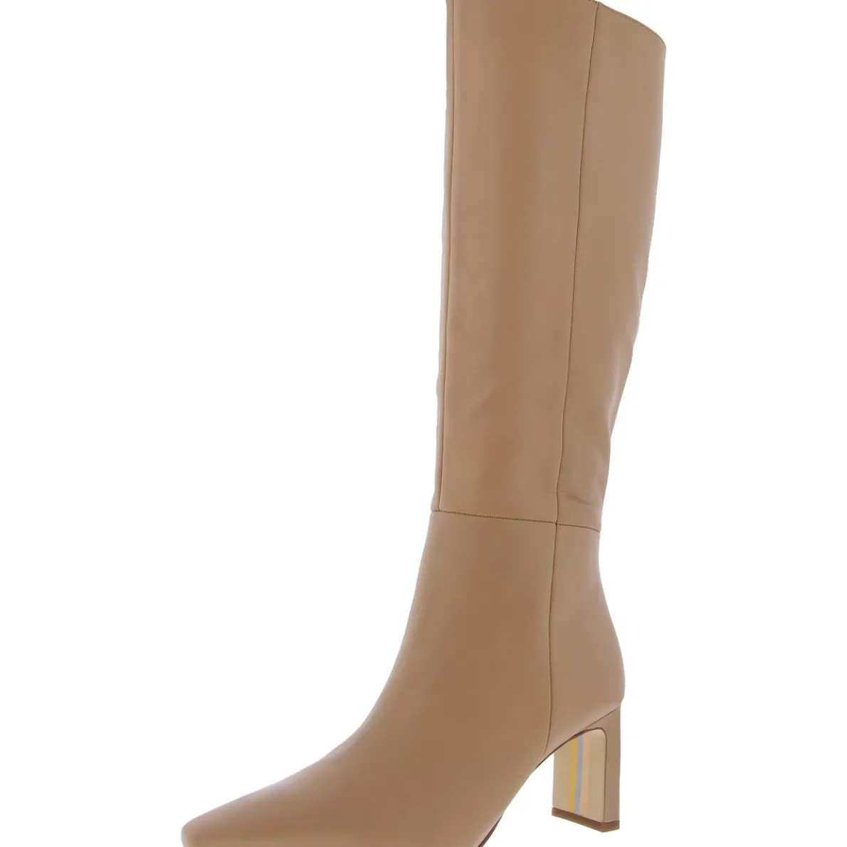 Zipper Leather Knee-High Boots