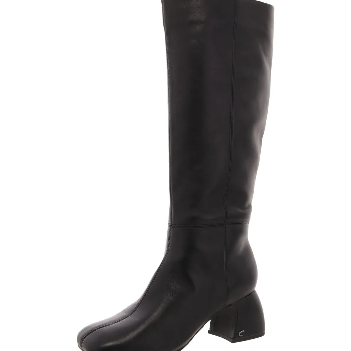 Zipper Leather Knee-High Boots