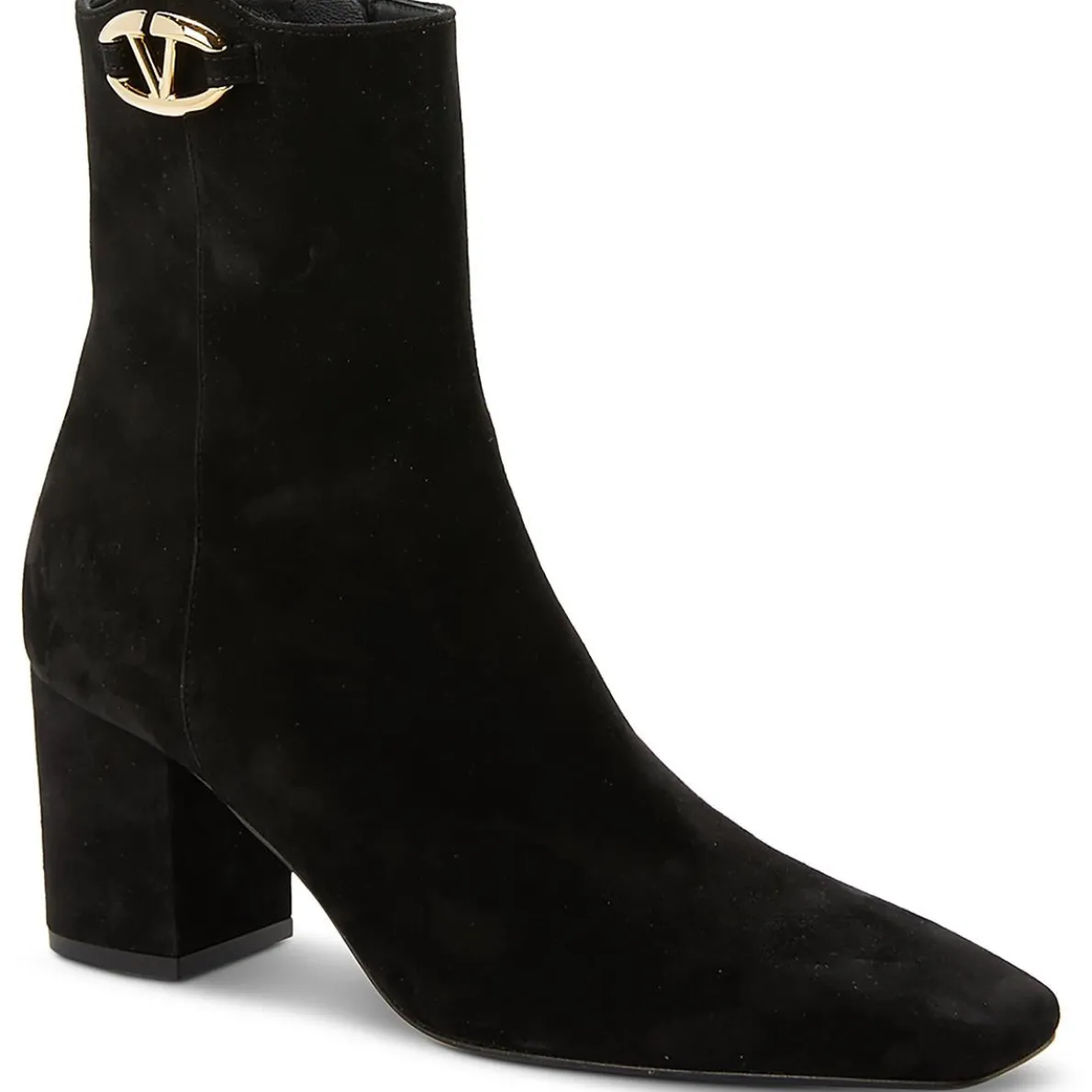 Zipper Suede Booties