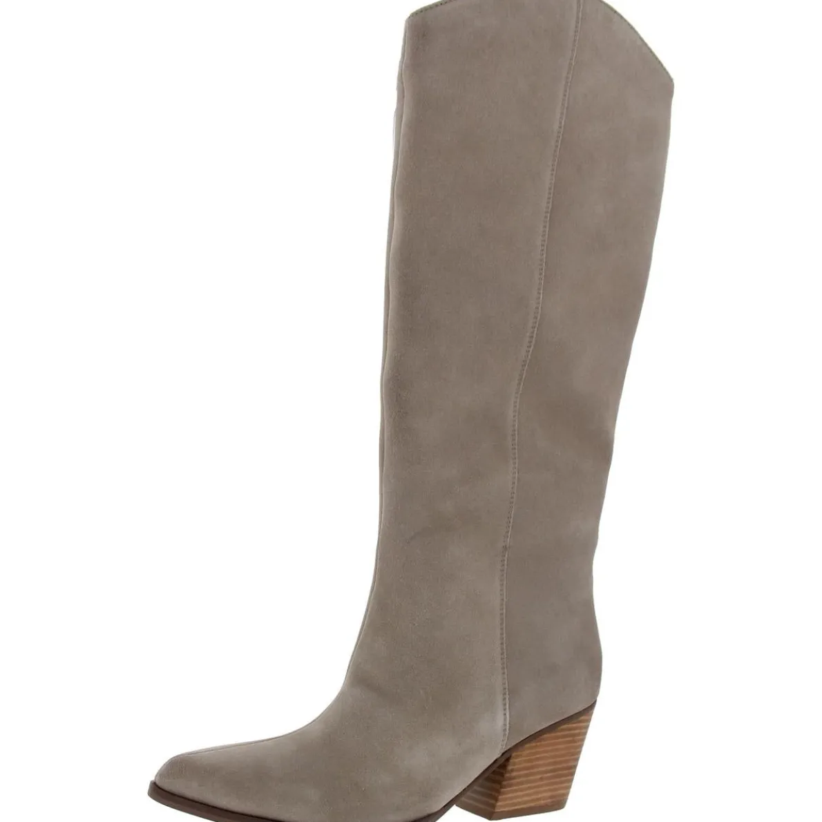 Zipper Suede Knee-High Boots
